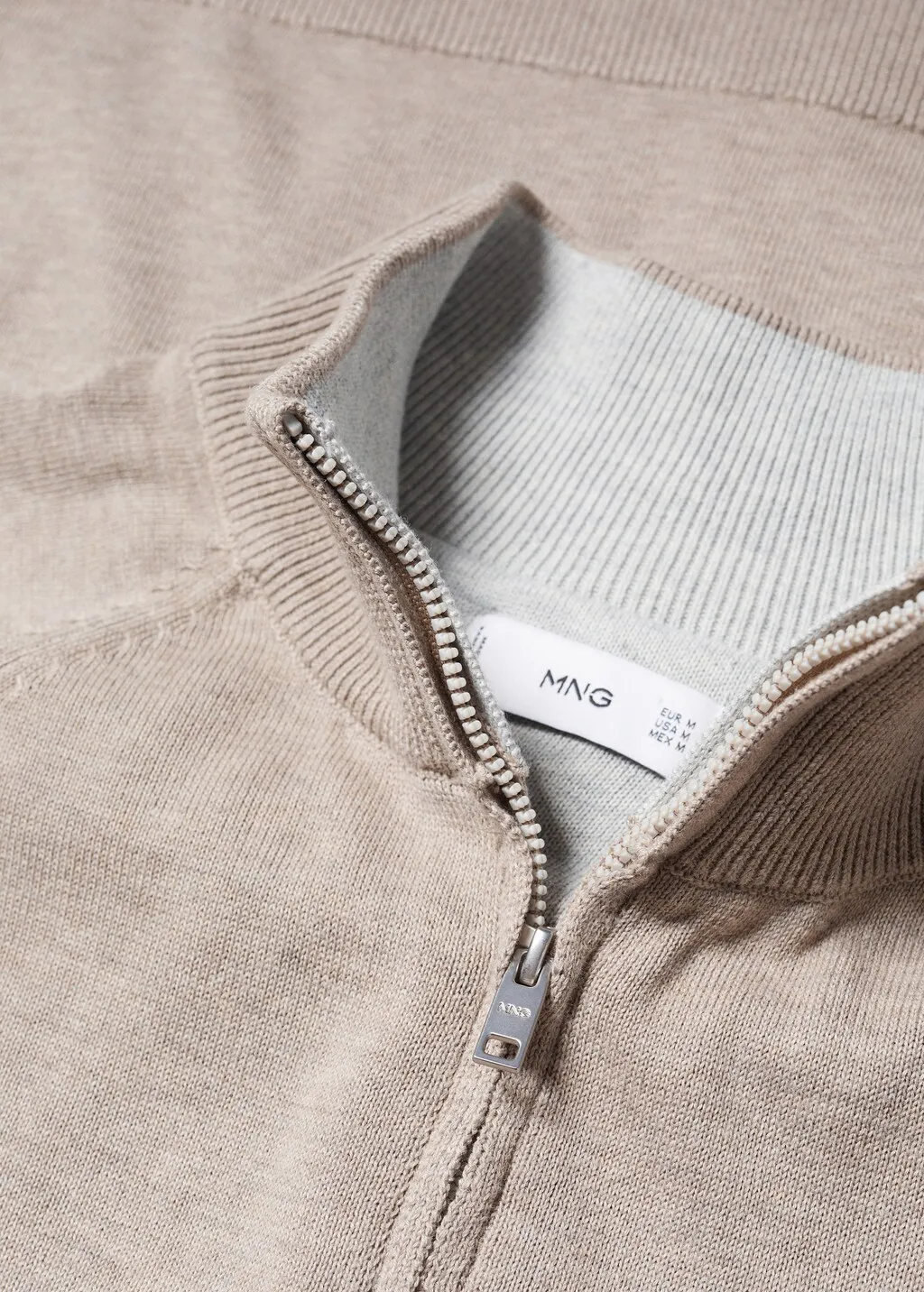 Cardigan cotone zip