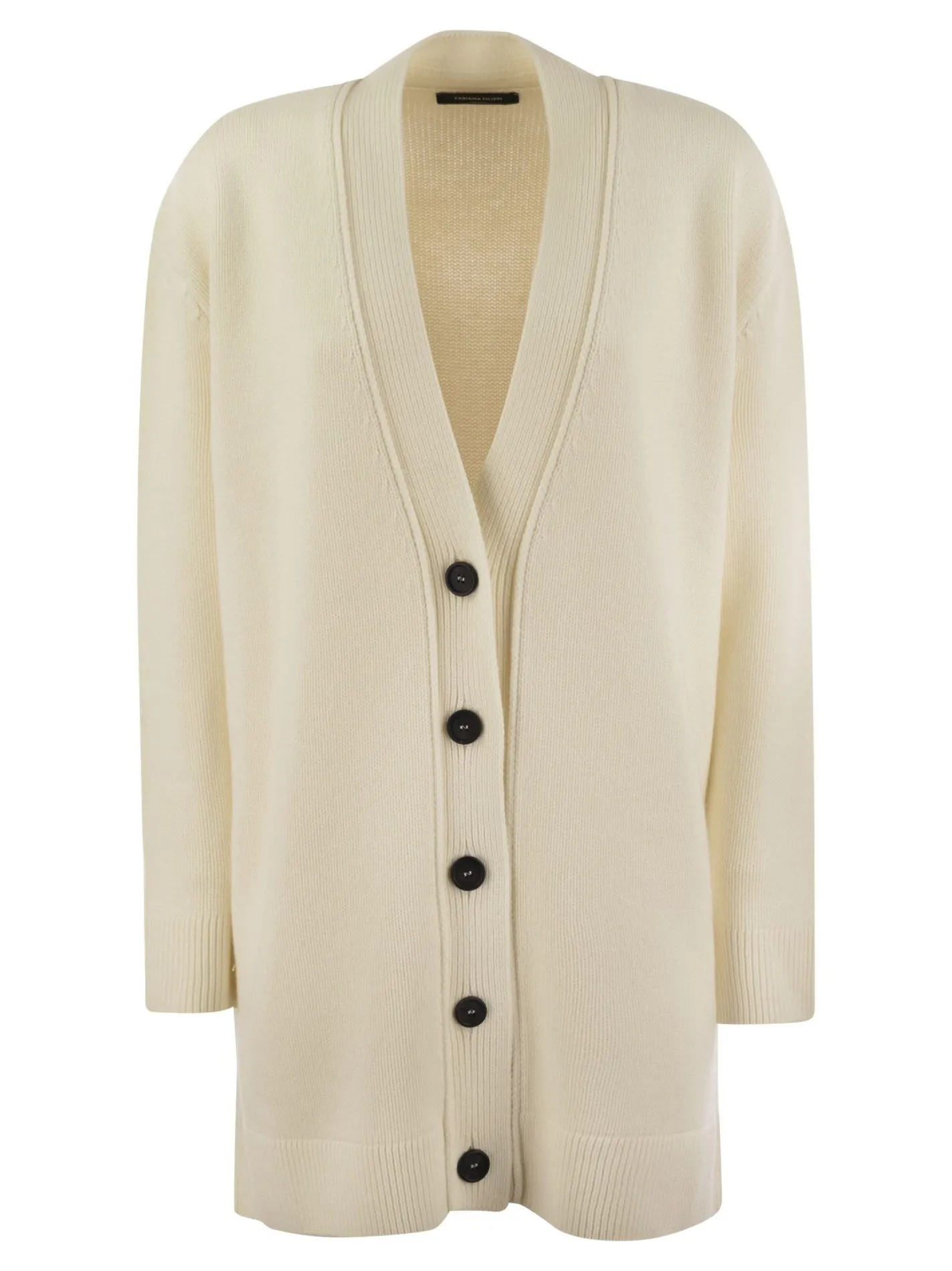 Cardigan in lana, seta e cashmere