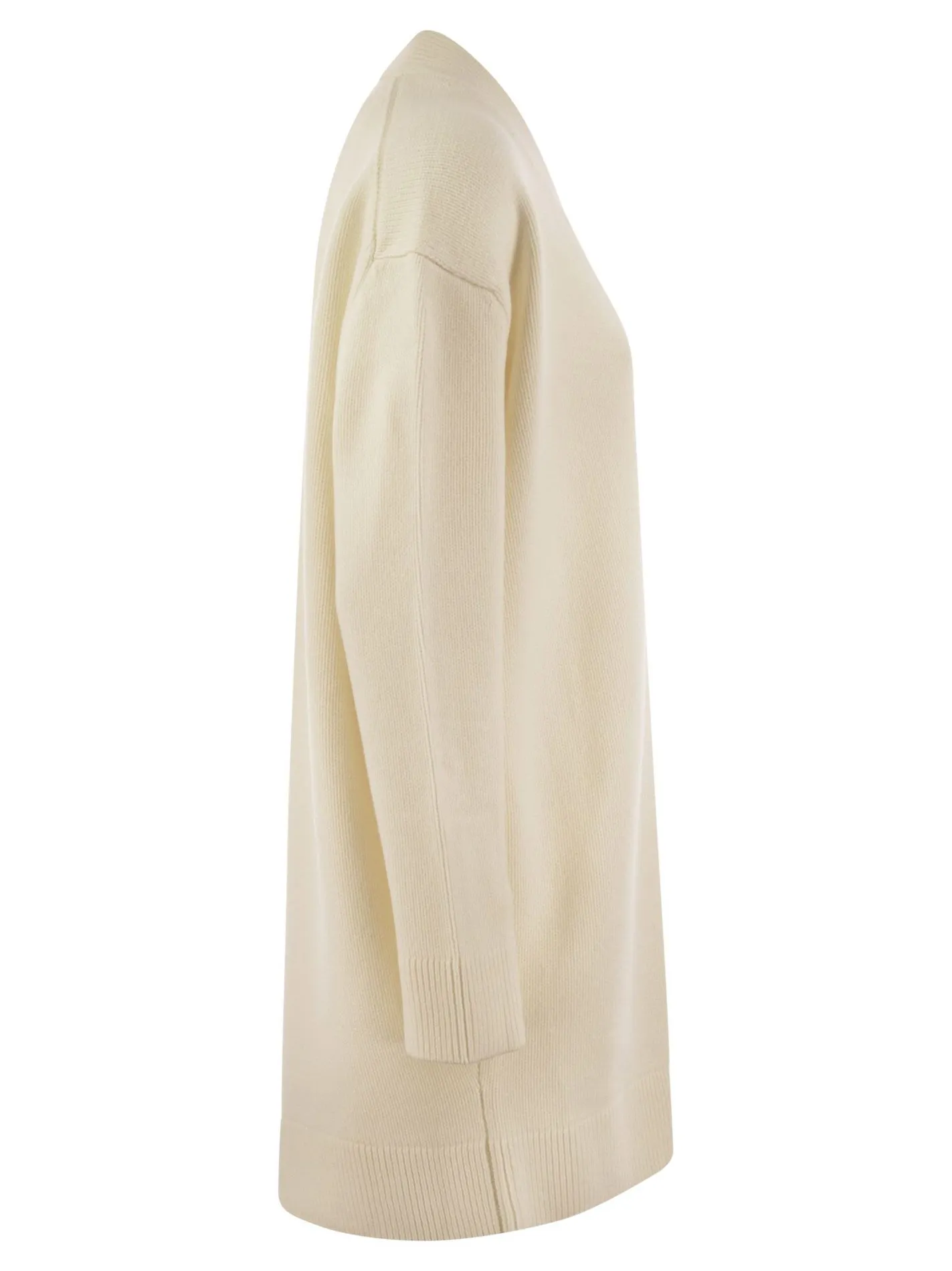 Cardigan in lana, seta e cashmere