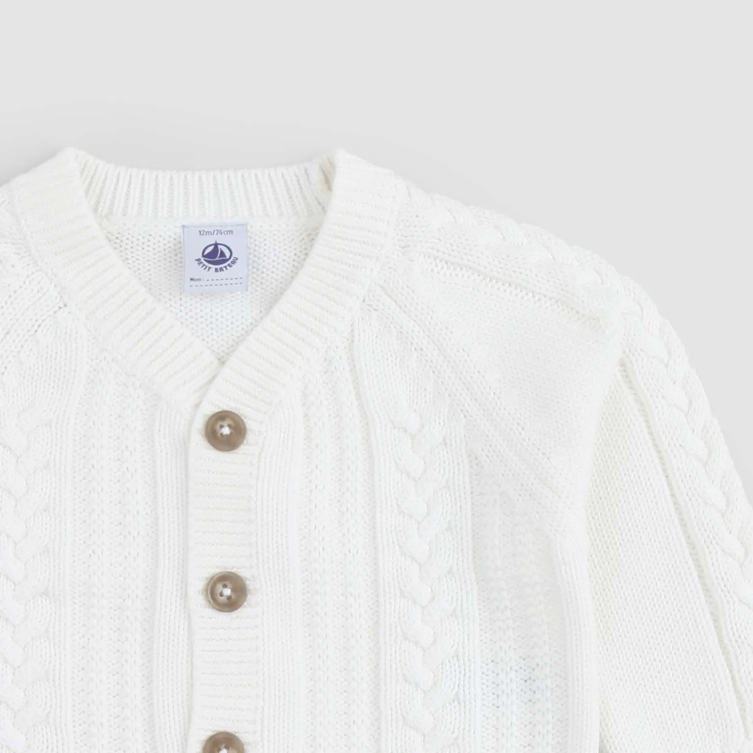 Cardigan In Tricot Di Cotone Traforato