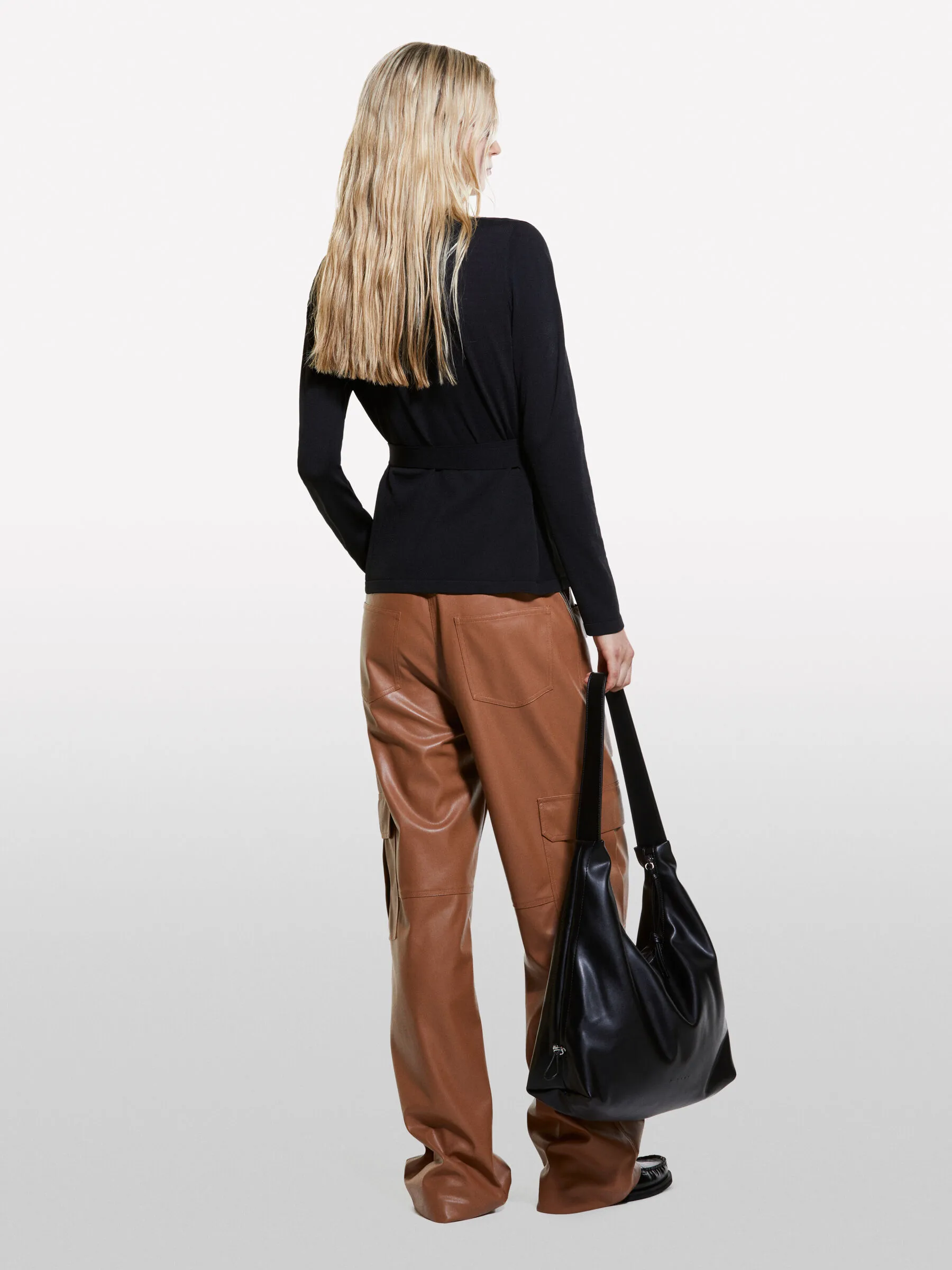 Cardigan incrociato nero