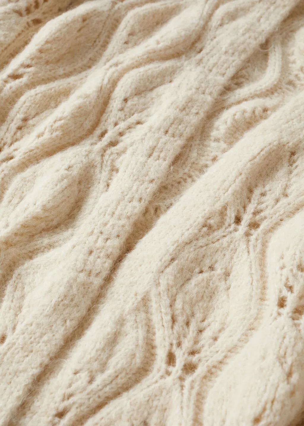 Cardigan lunghezza maglia traforata
