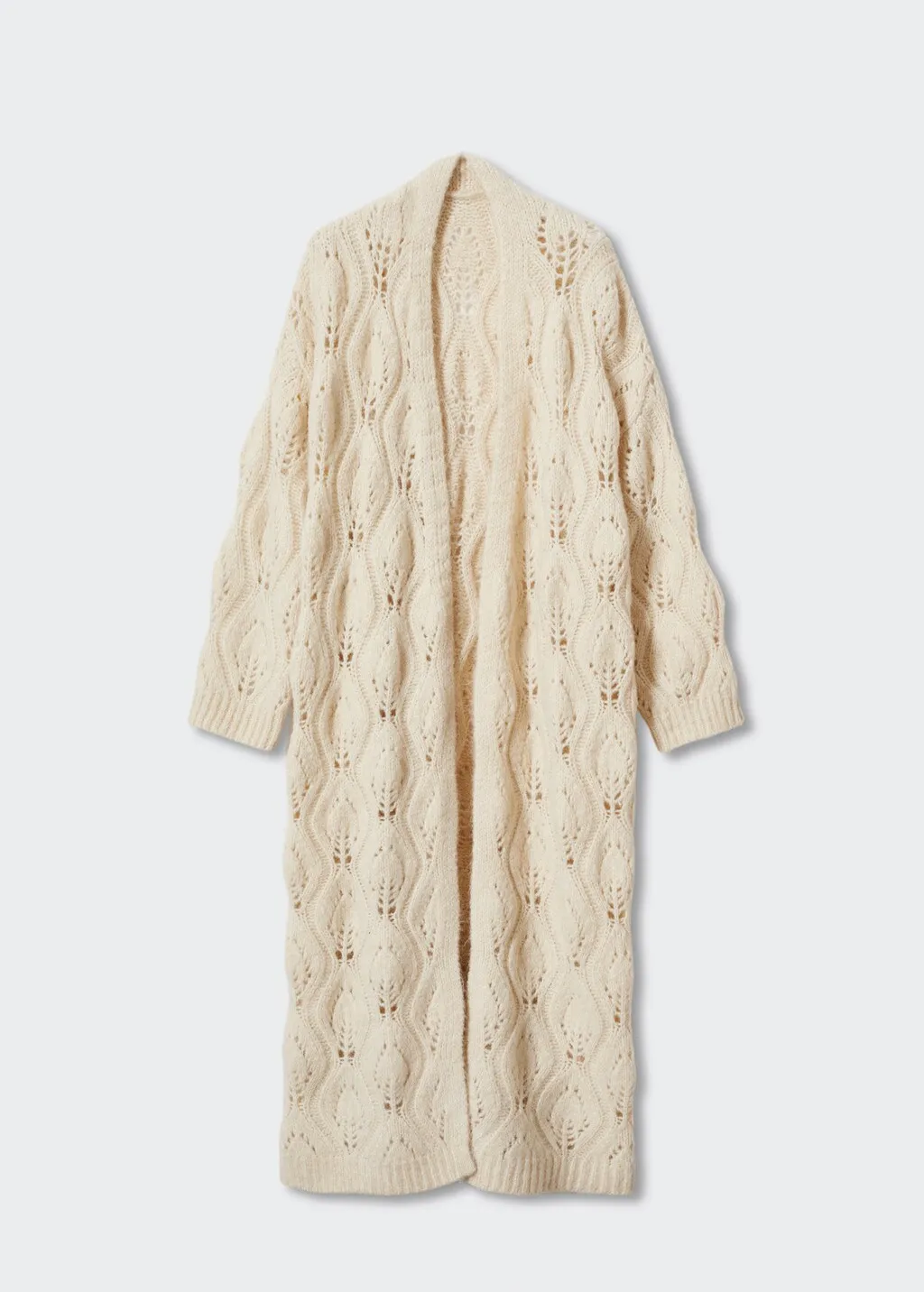 Cardigan lunghezza maglia traforata