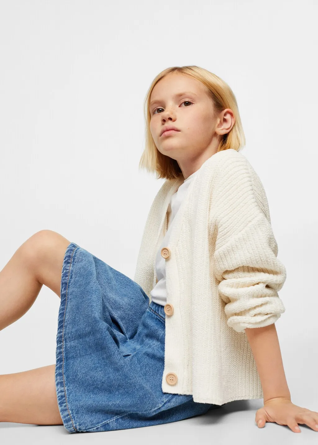 Cardigan punto bottoni