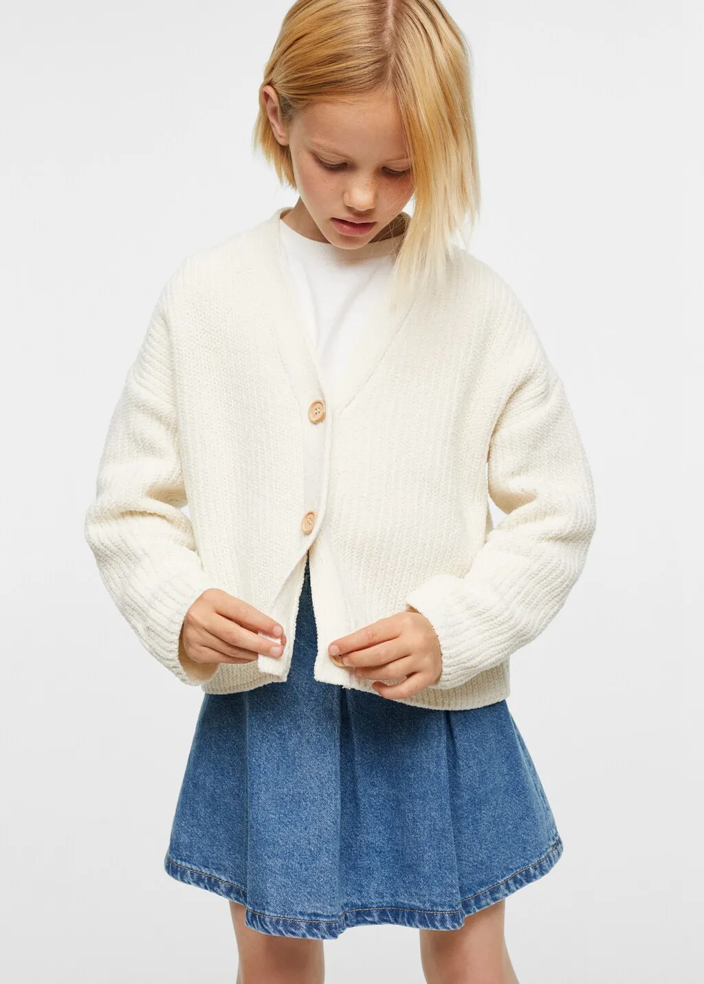 Cardigan punto bottoni