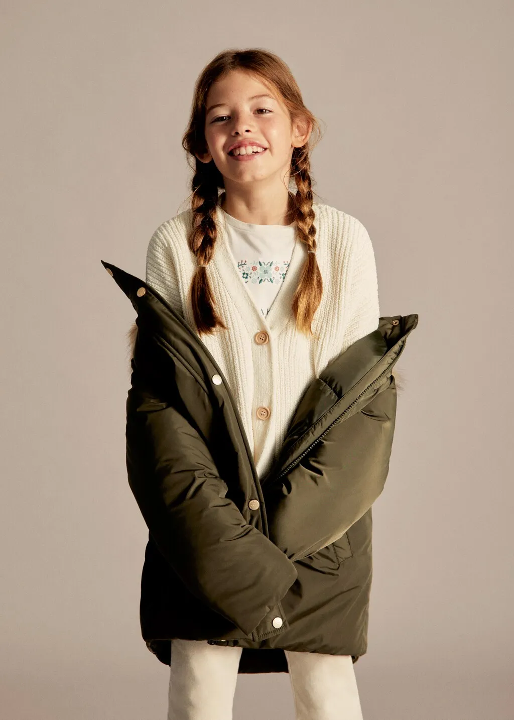 Cardigan punto bottoni