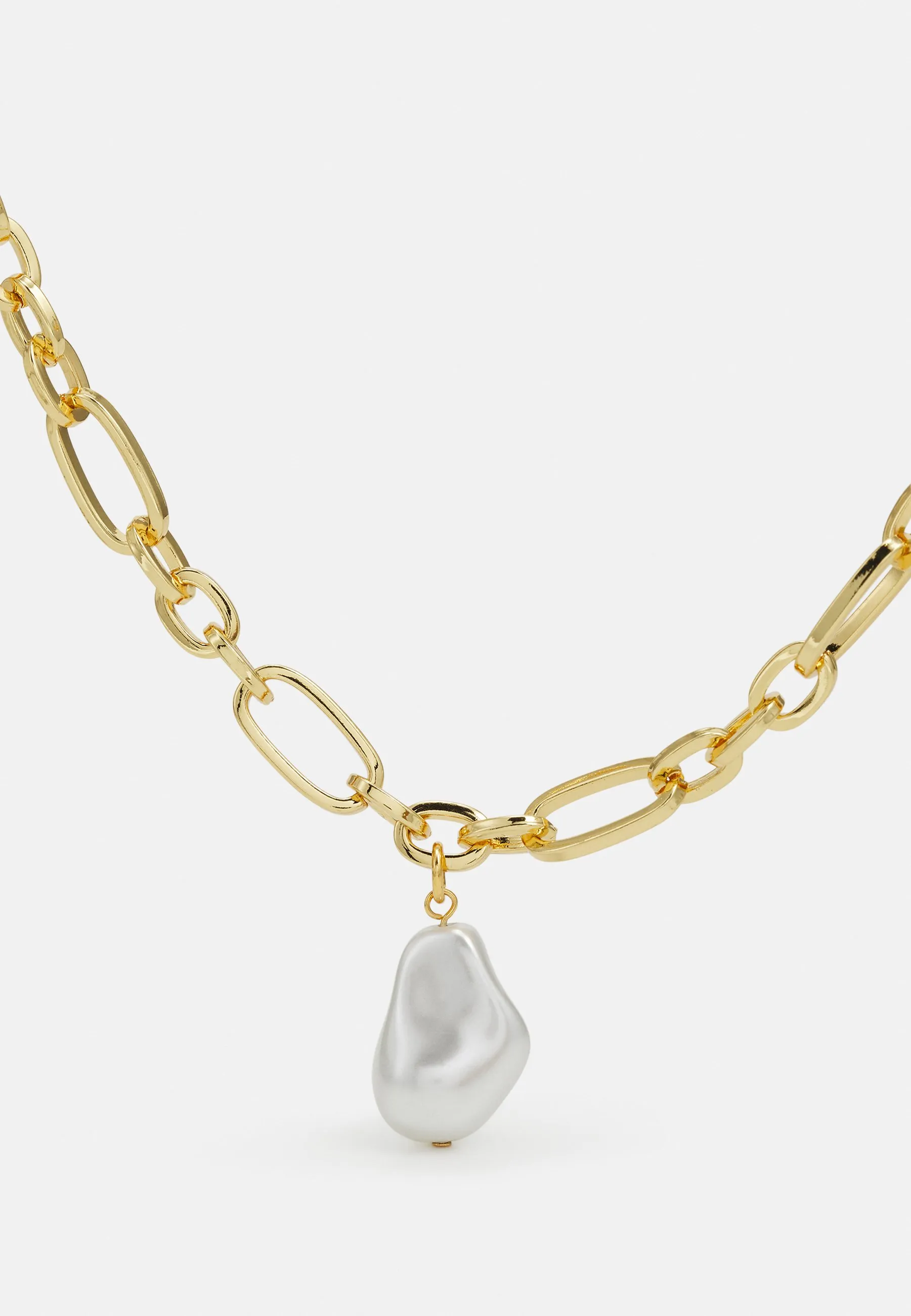 CHUNKY CHAIN STATEMENT DROP NECKLACE - Collana