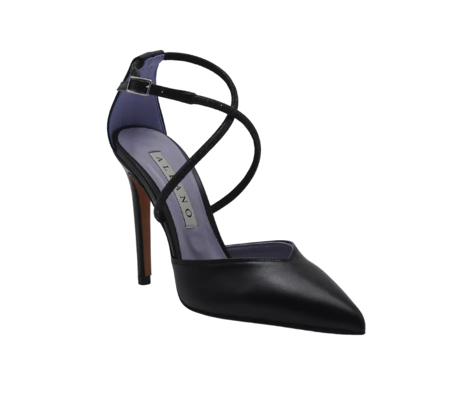 DECOLLETE NERO CON STRASS