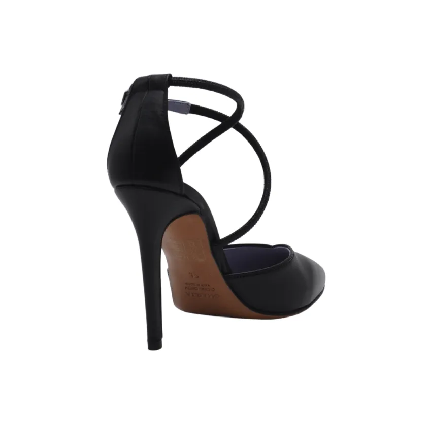 DECOLLETE NERO CON STRASS