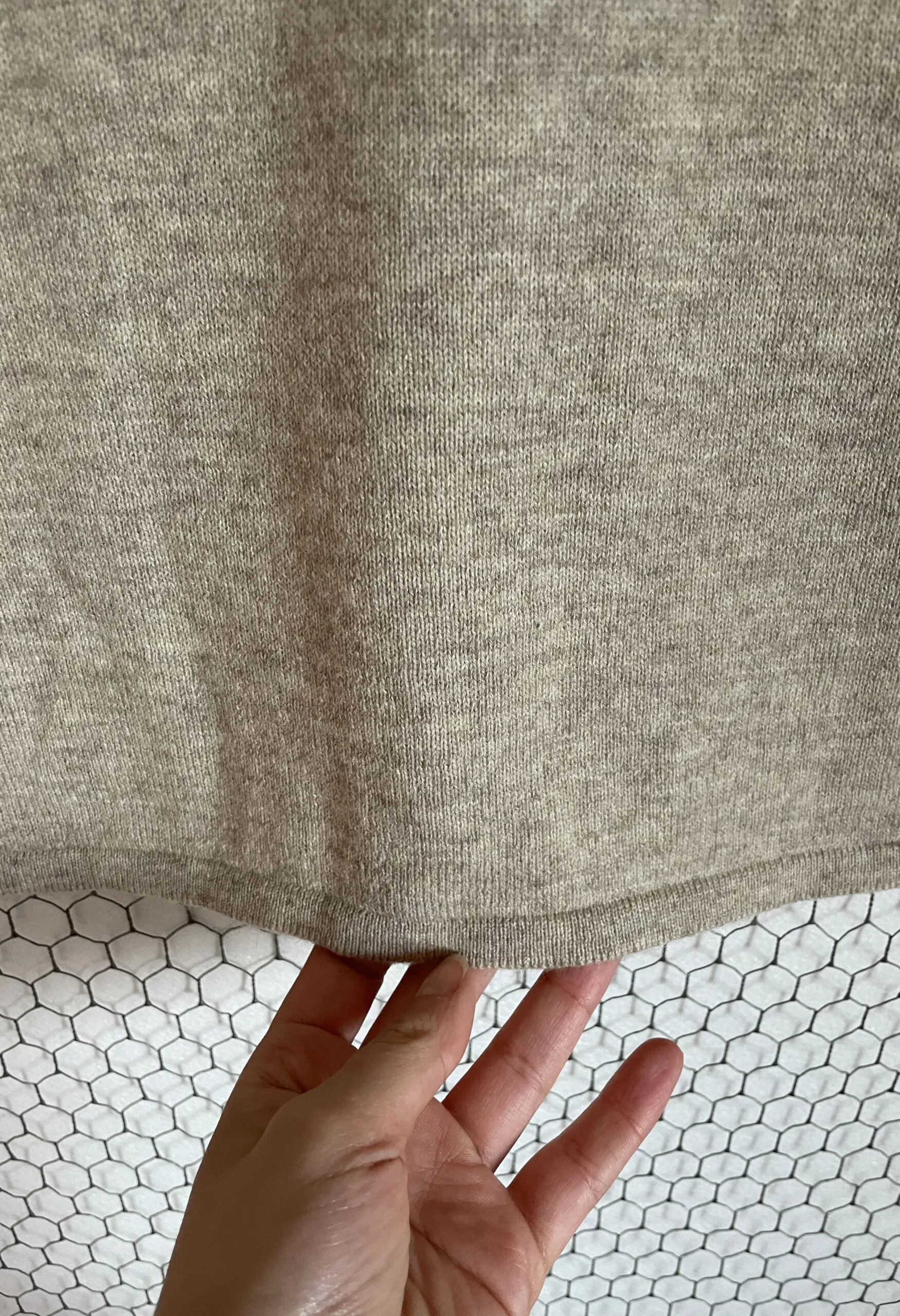 Dolcevita beige second hand in cachemire e lana