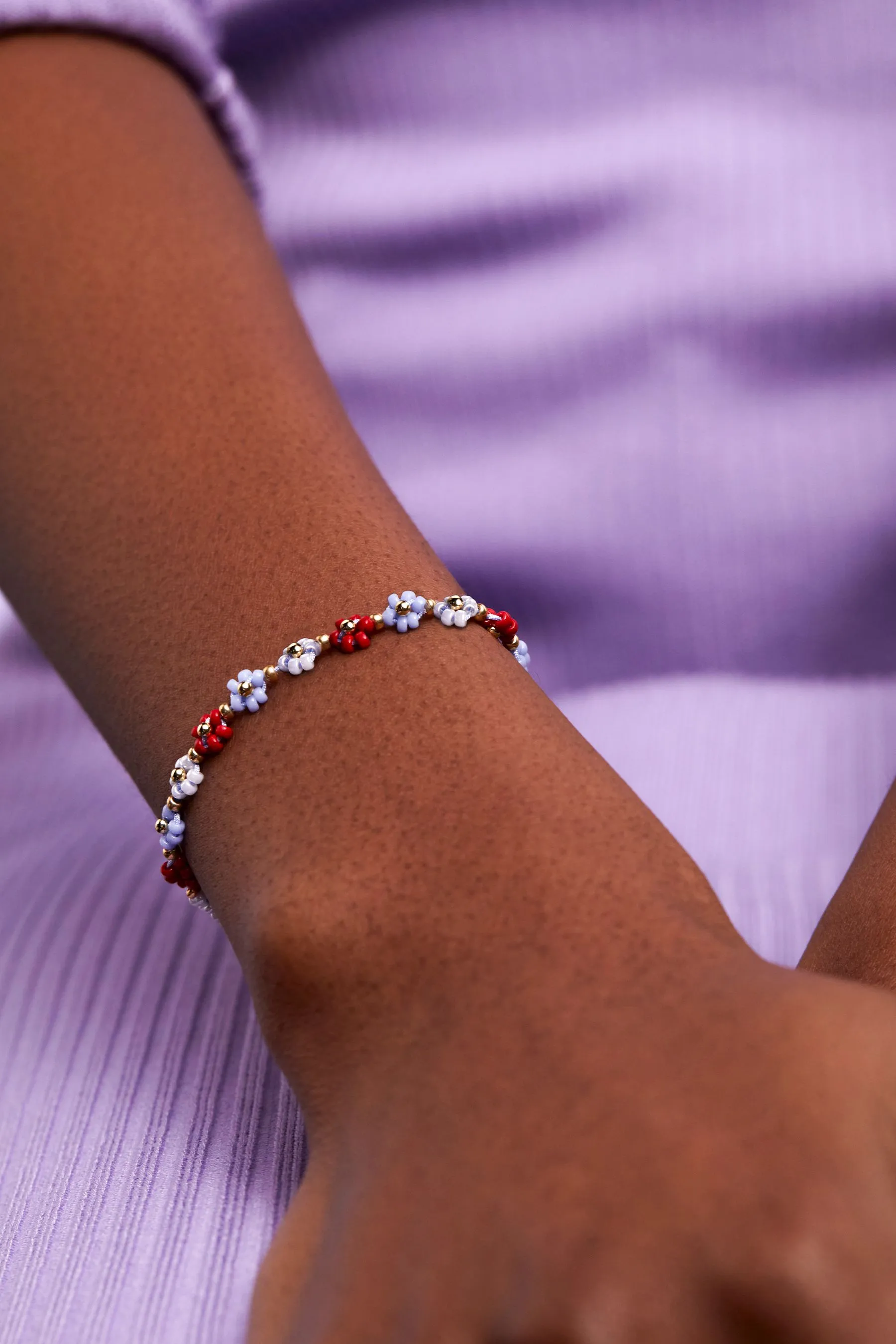Estella Bartlett Rosso , Blu - Daisy - Bracciale con catena