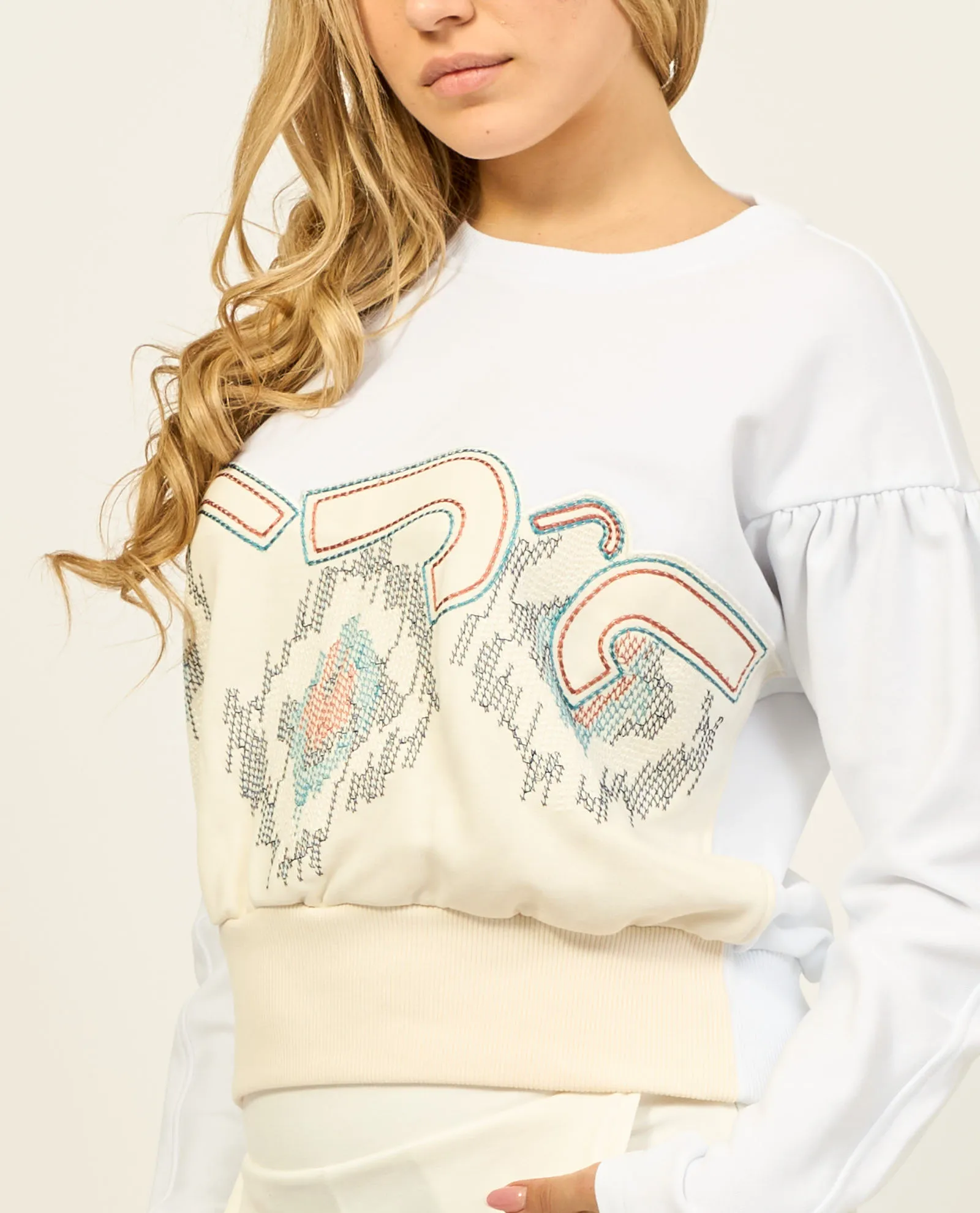 Felpa donna Jijil in cotone con girocollo