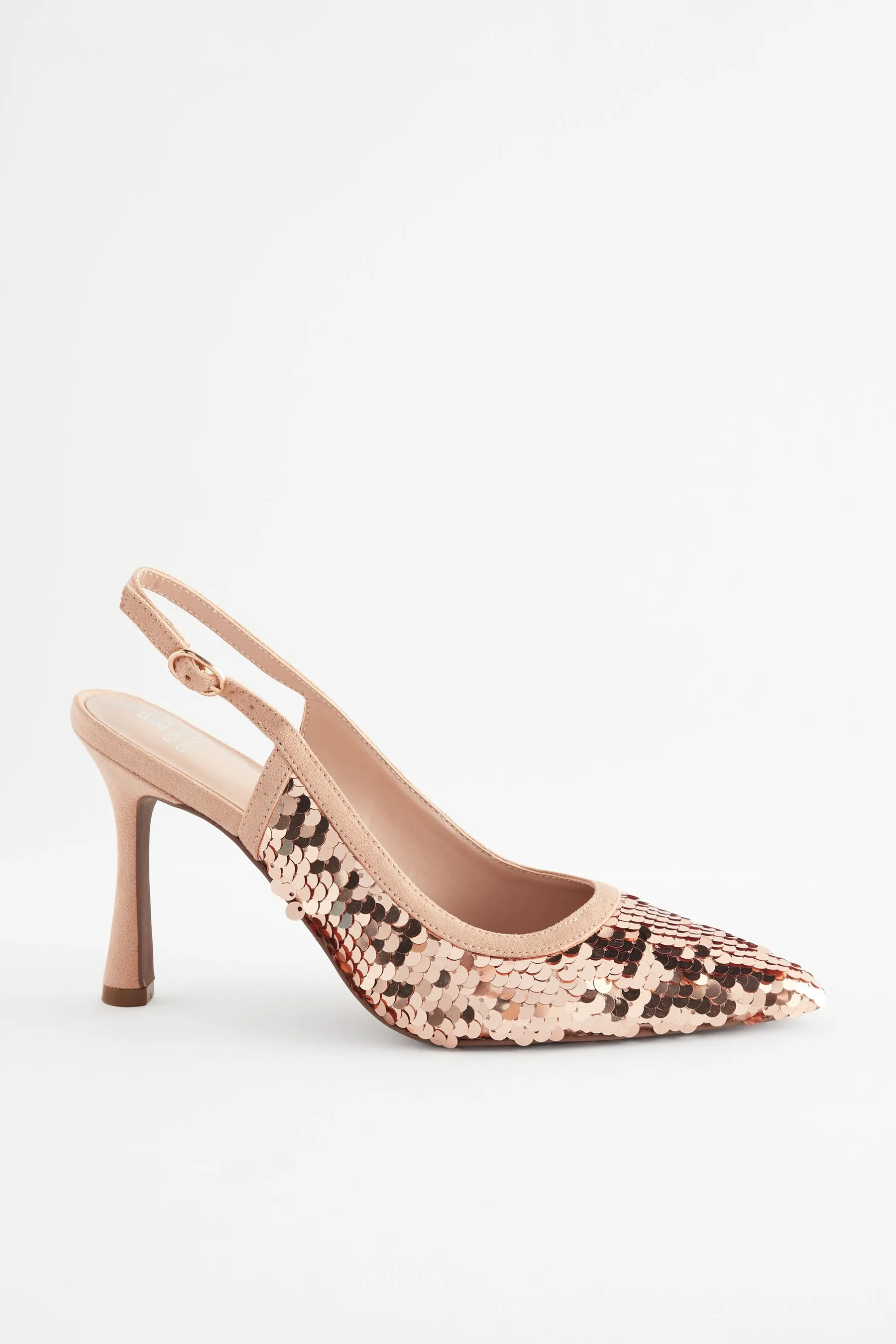 Forever Comfort® - Paillettes - Scarpe a punta con tacco e cinturino posteriore