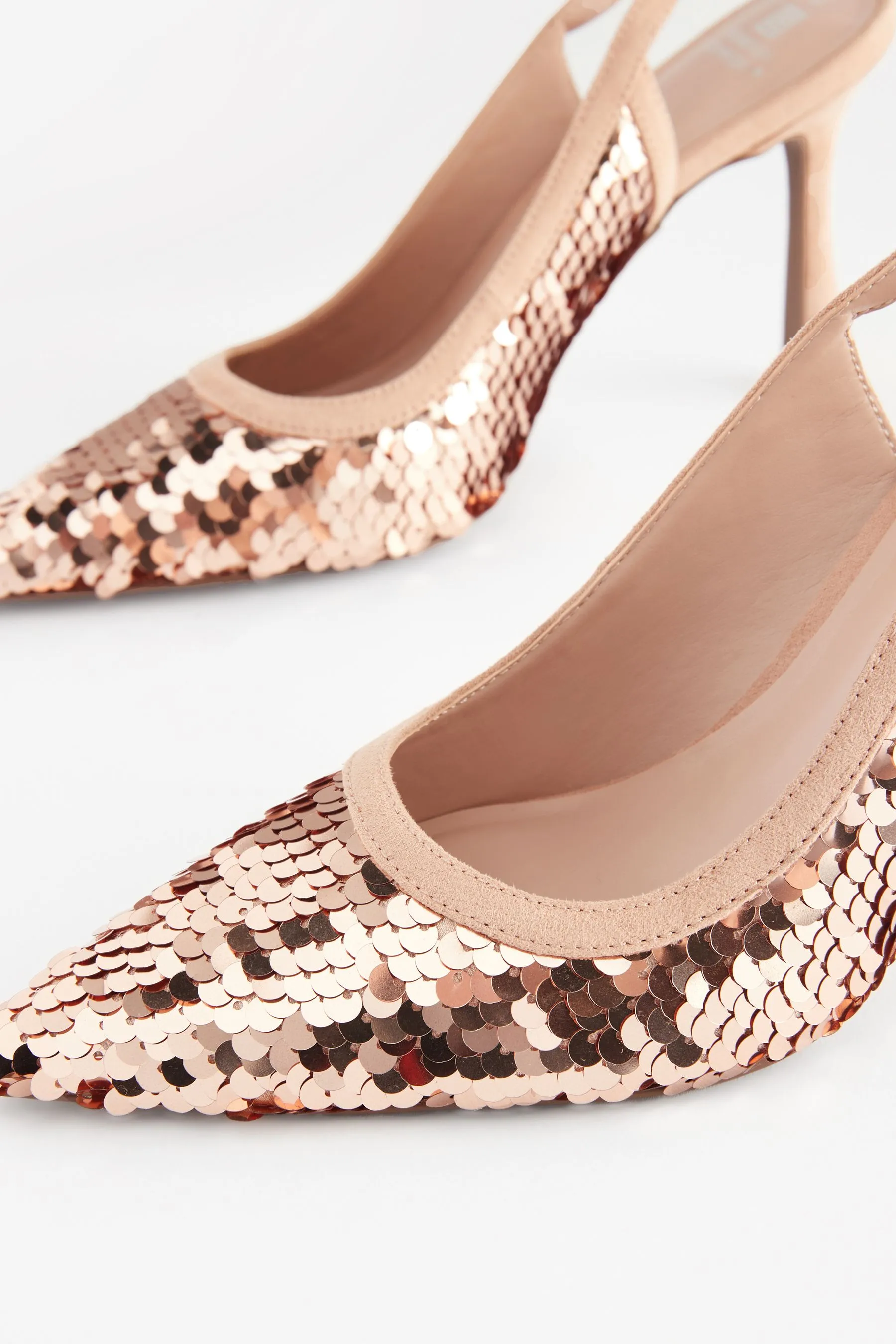 Forever Comfort® - Paillettes - Scarpe a punta con tacco e cinturino posteriore