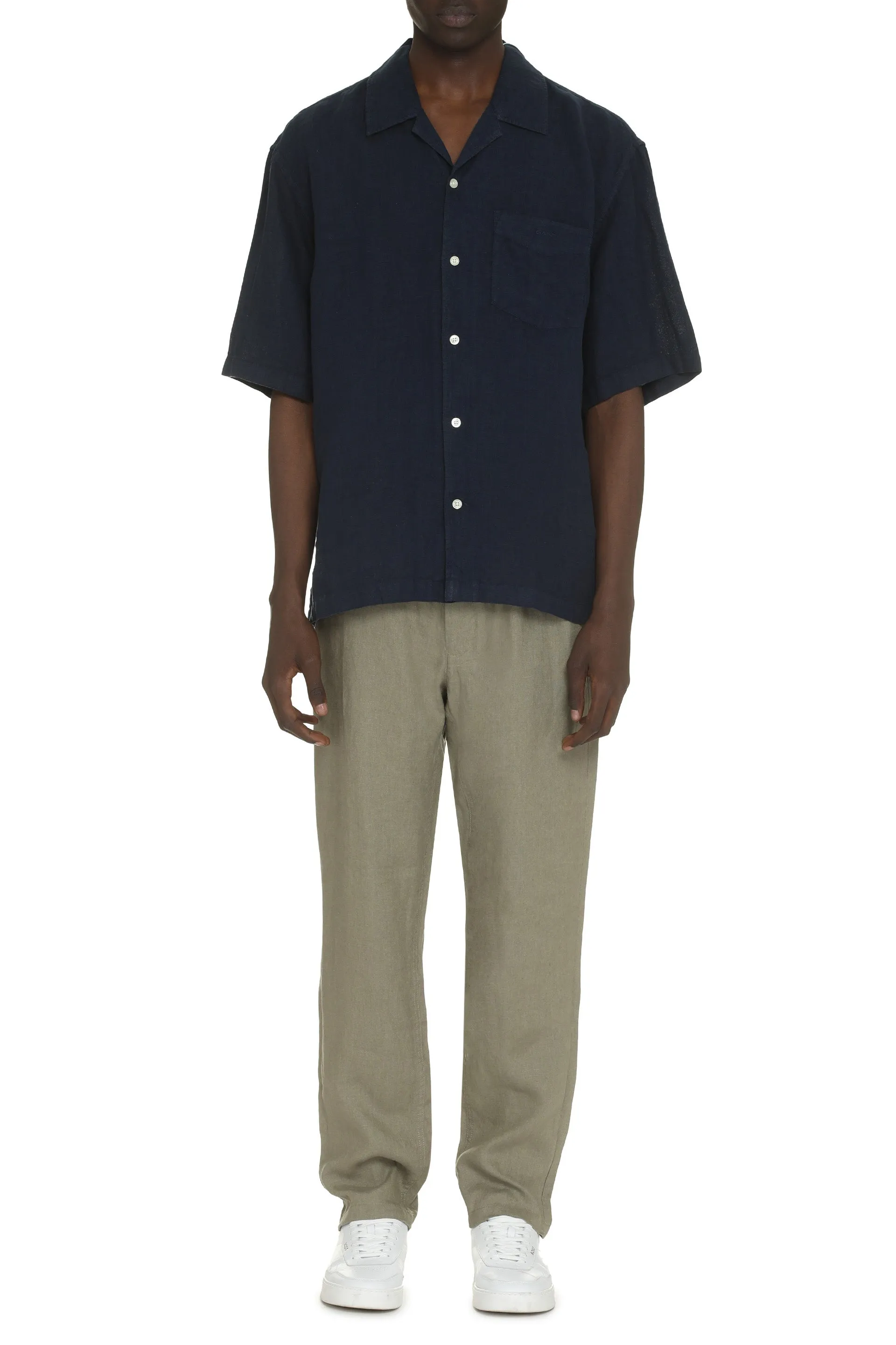 GANT Camicia a maniche corte in lino
