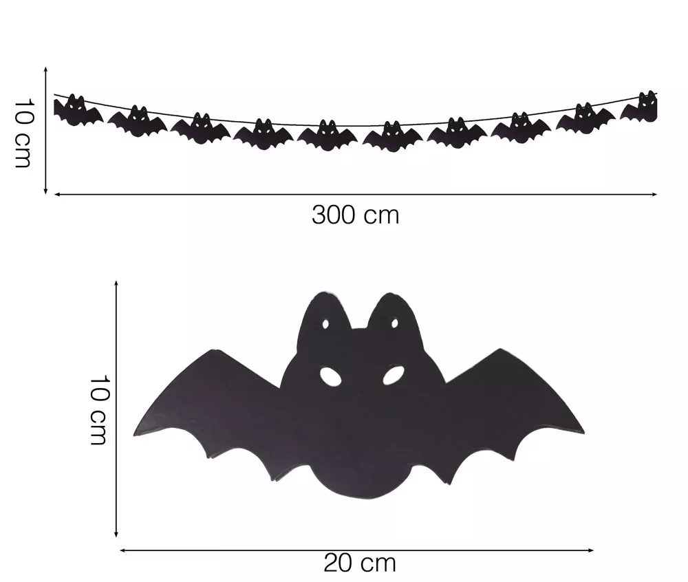 Ghirlanda di pipistrelli per Halloween 3m