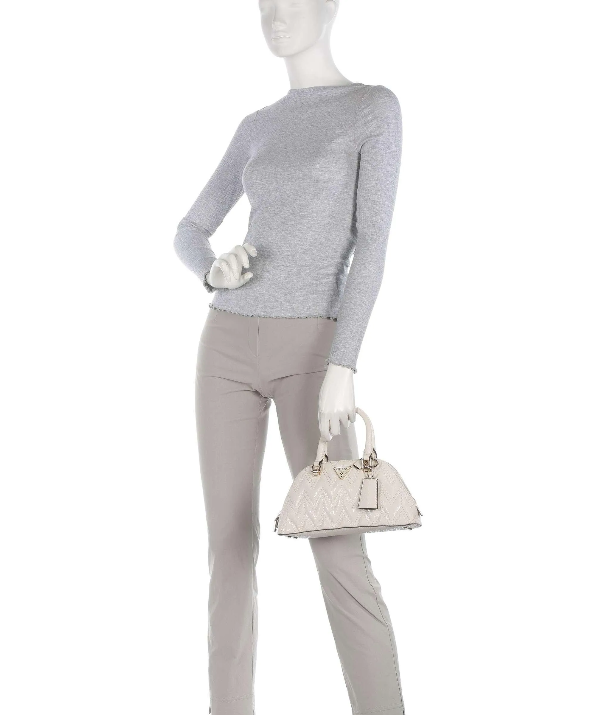  Guess Adelard Borsa a mano pelle sintetica avorio  