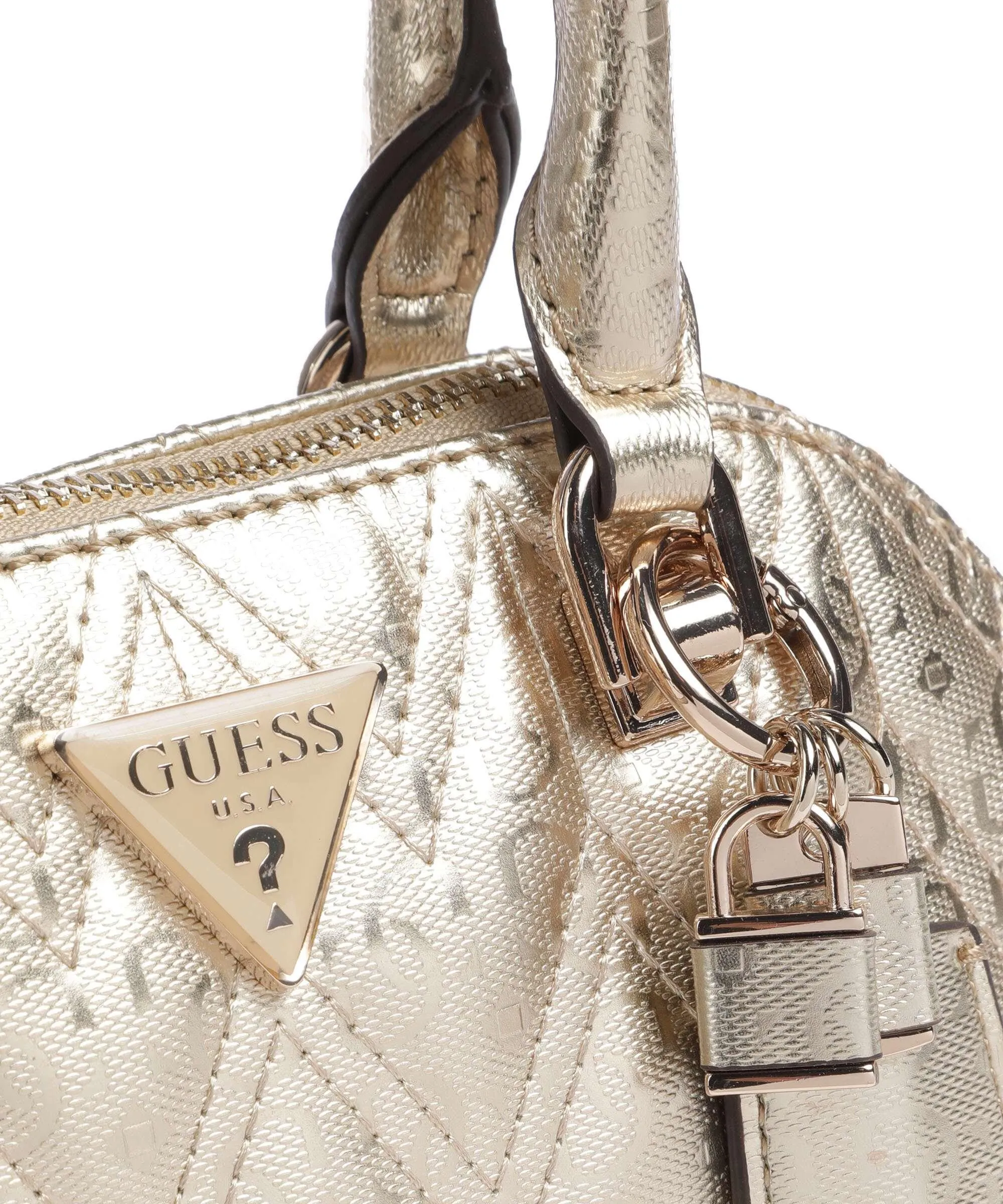  Guess Adelard Borsa a mano pelle sintetica oro  