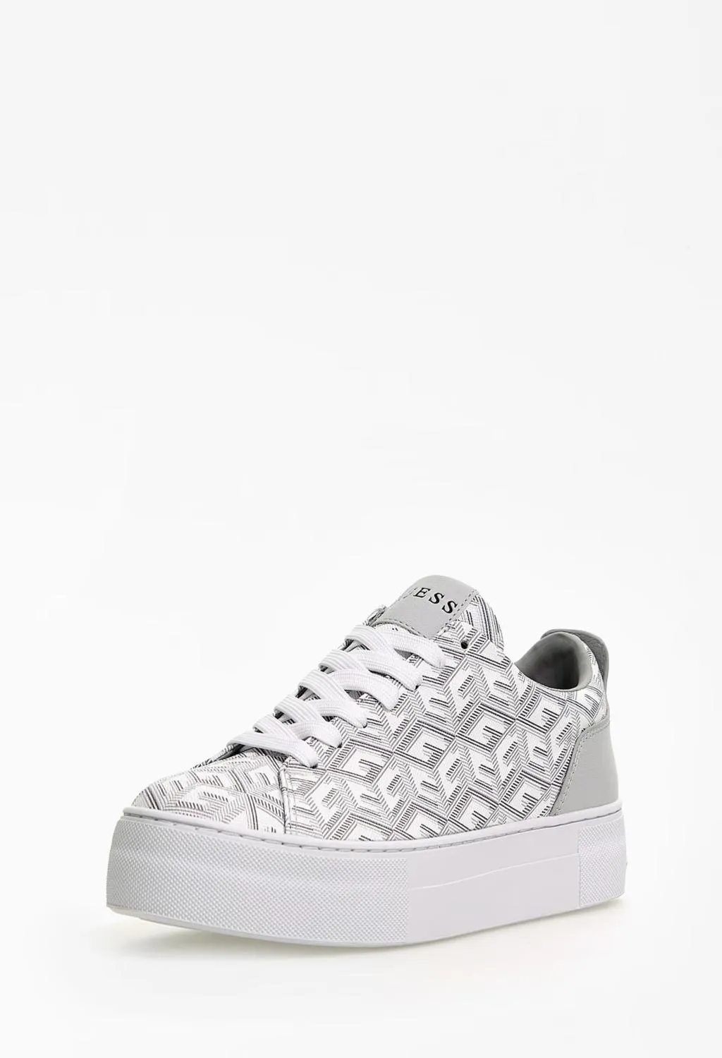 GUESS SCARPE  platform G grafica bianca