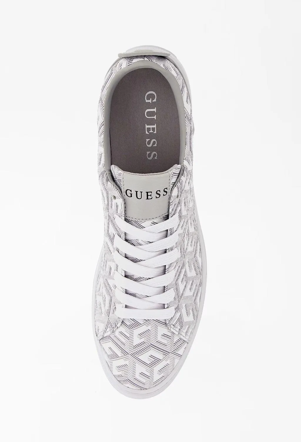 GUESS SCARPE  platform G grafica bianca