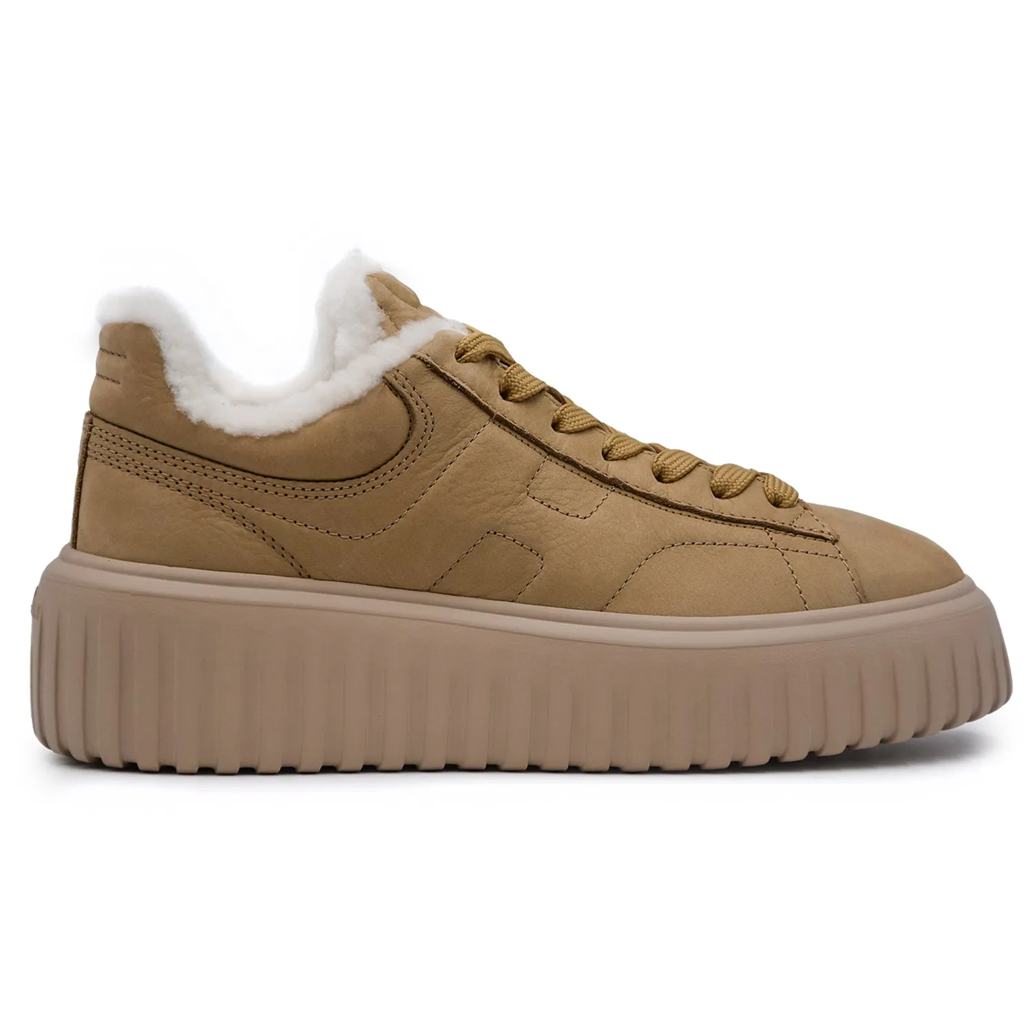 Hogan Sneakers Donna H-Stripes Biscotto Versione Caldo Montone