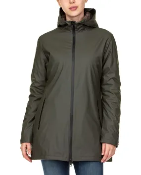 HOMEWARD Parka Donna A-TI GIacca Impermeabile Cappuccio Nero Verde Giallo Nuovo 01 GREEN