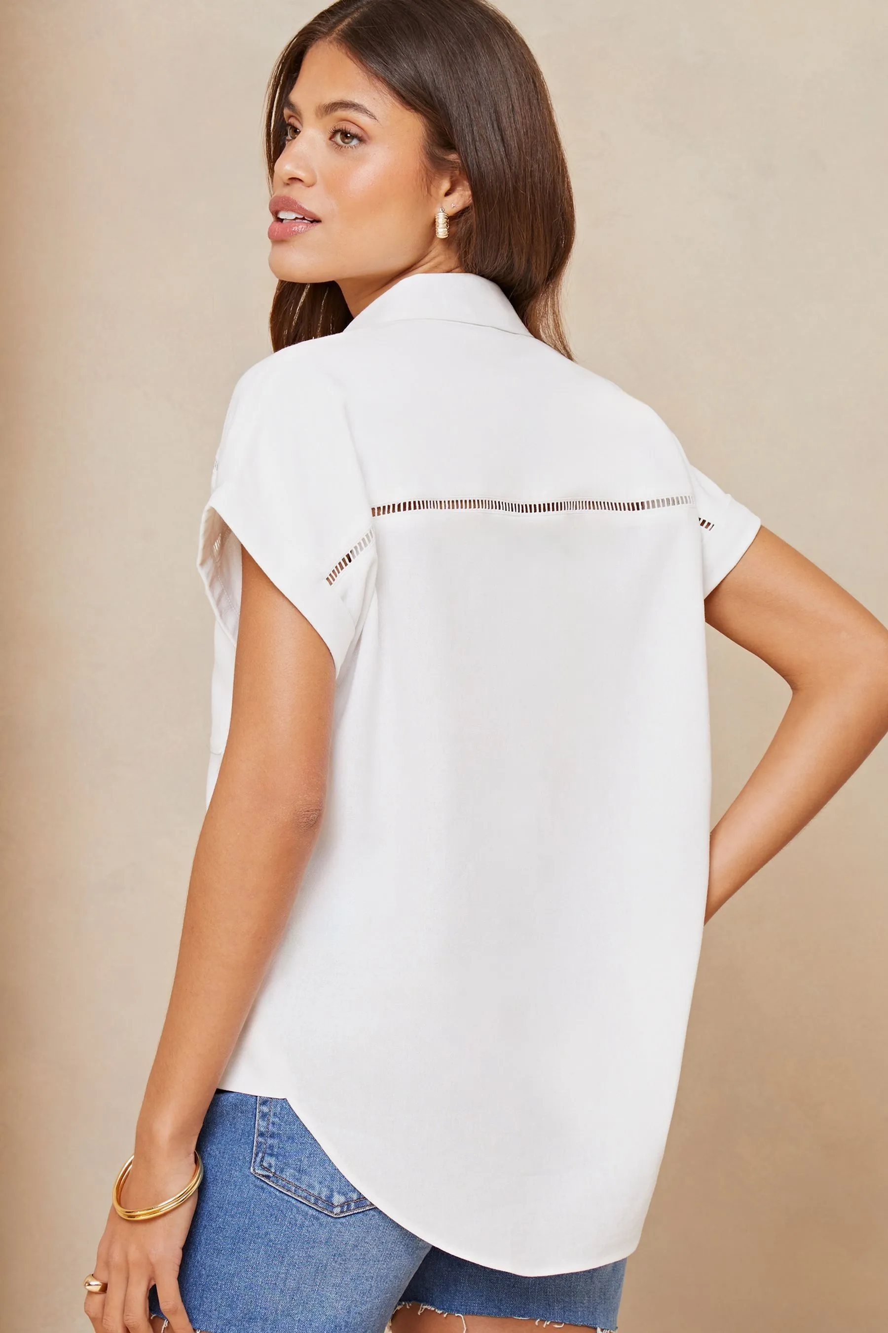 Lipsy Camicia in lino con tasche