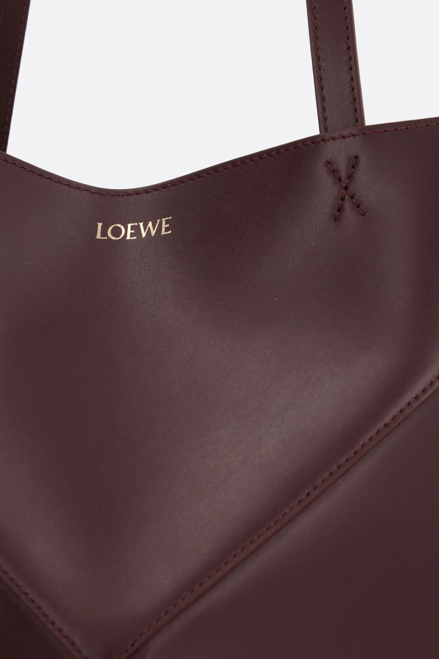  LOEWE borsa tote Puzzle Fold media in pelle liscia 