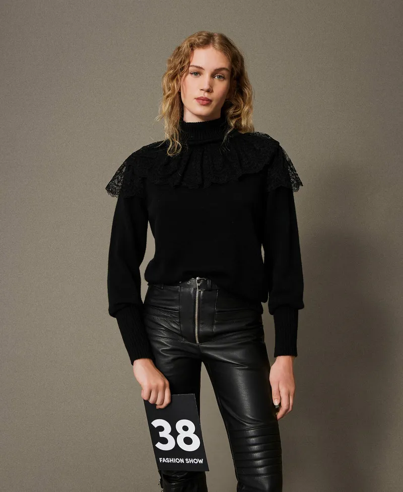 Maglia dolcevita in lana e cashmere
