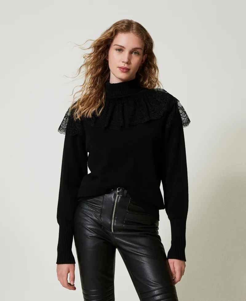 Maglia dolcevita in lana e cashmere