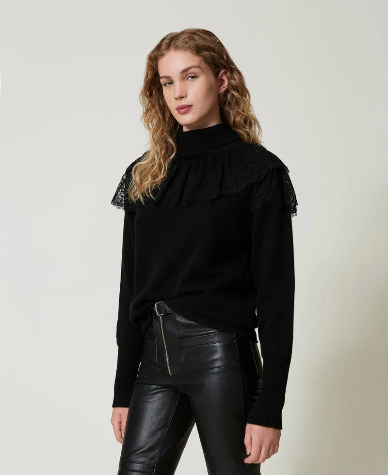 Maglia dolcevita in lana e cashmere