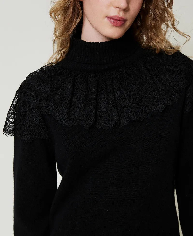 Maglia dolcevita in lana e cashmere