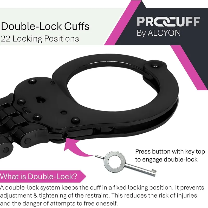 Manette spagnole a cerchio Alcyon 5230x loop doppia serratura double lock