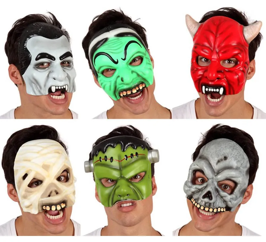 Maschera per halloween in 6 modelli assortiti