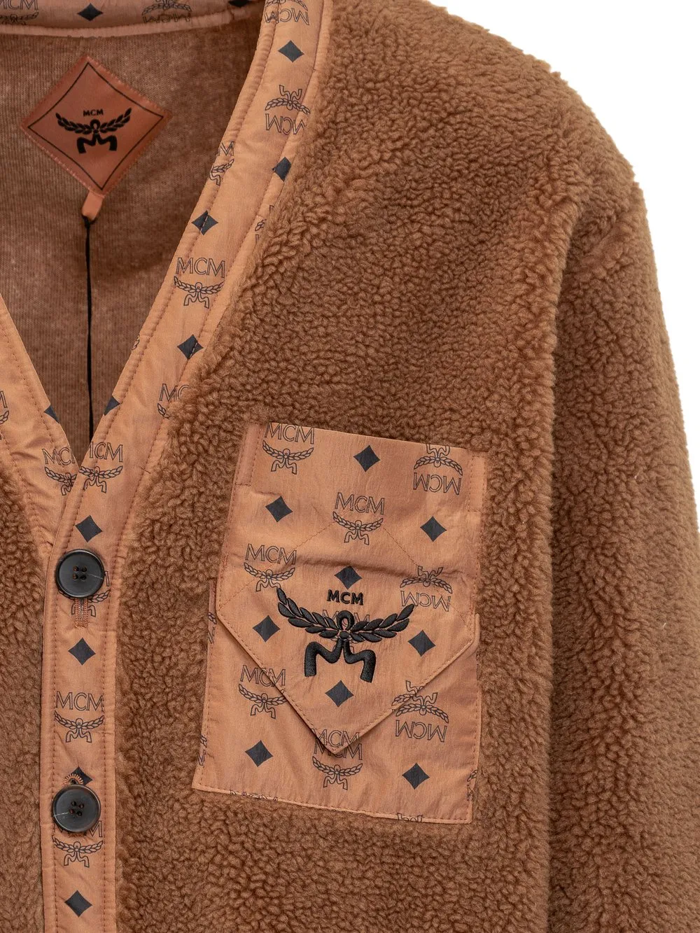 MCM Cardigan con Logo  