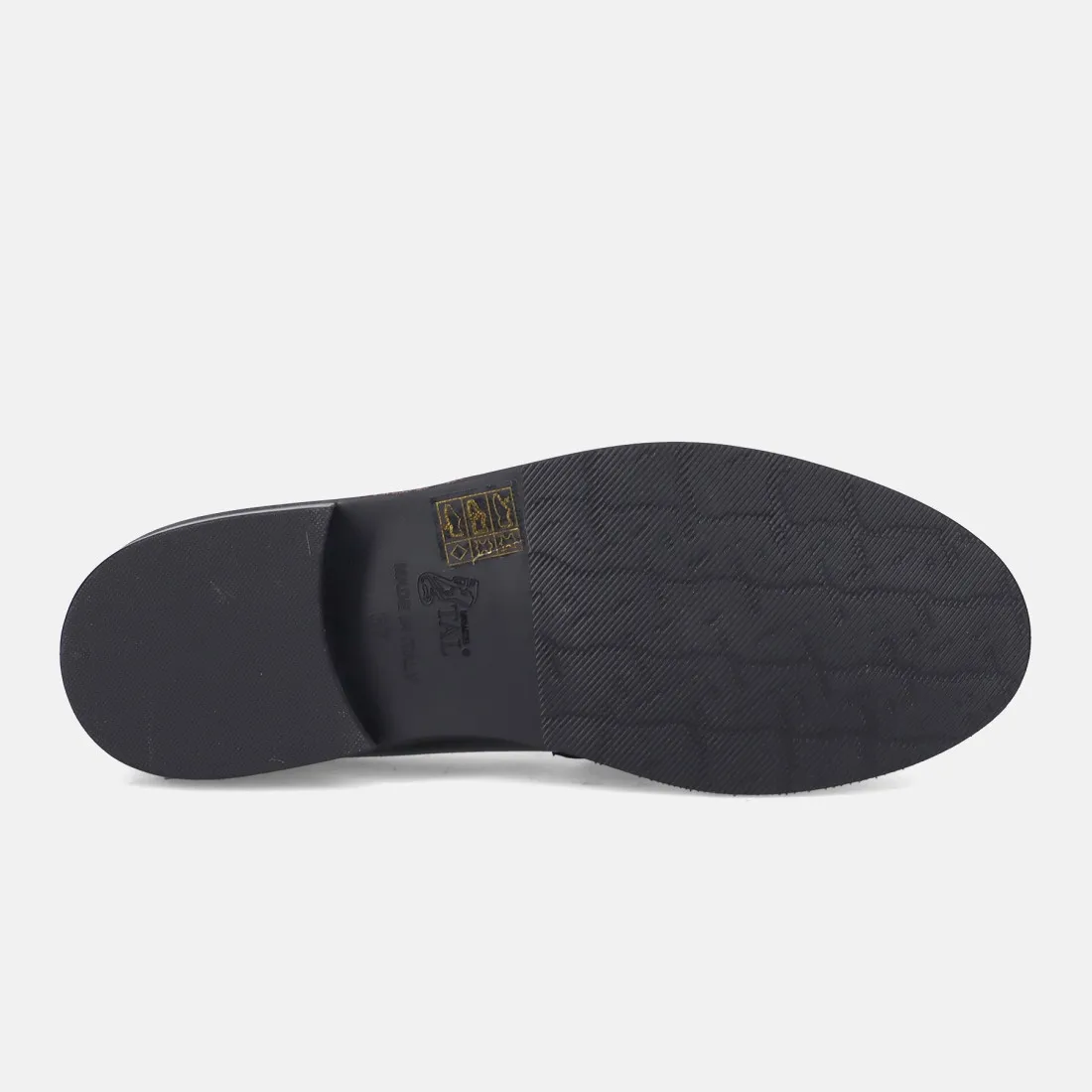 Mocassino da donna Luca Grossi in vernice verde con morsetto oro