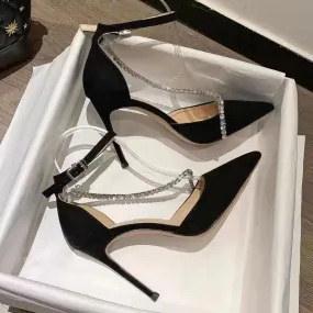 Nuova moda donna tacco fine bocca superficiale scarpe singole scarpe col tacco alto
