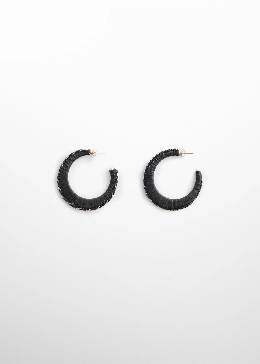 Orecchini anello rafia