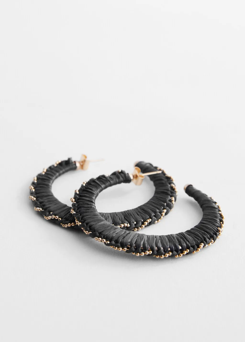 Orecchini anello rafia