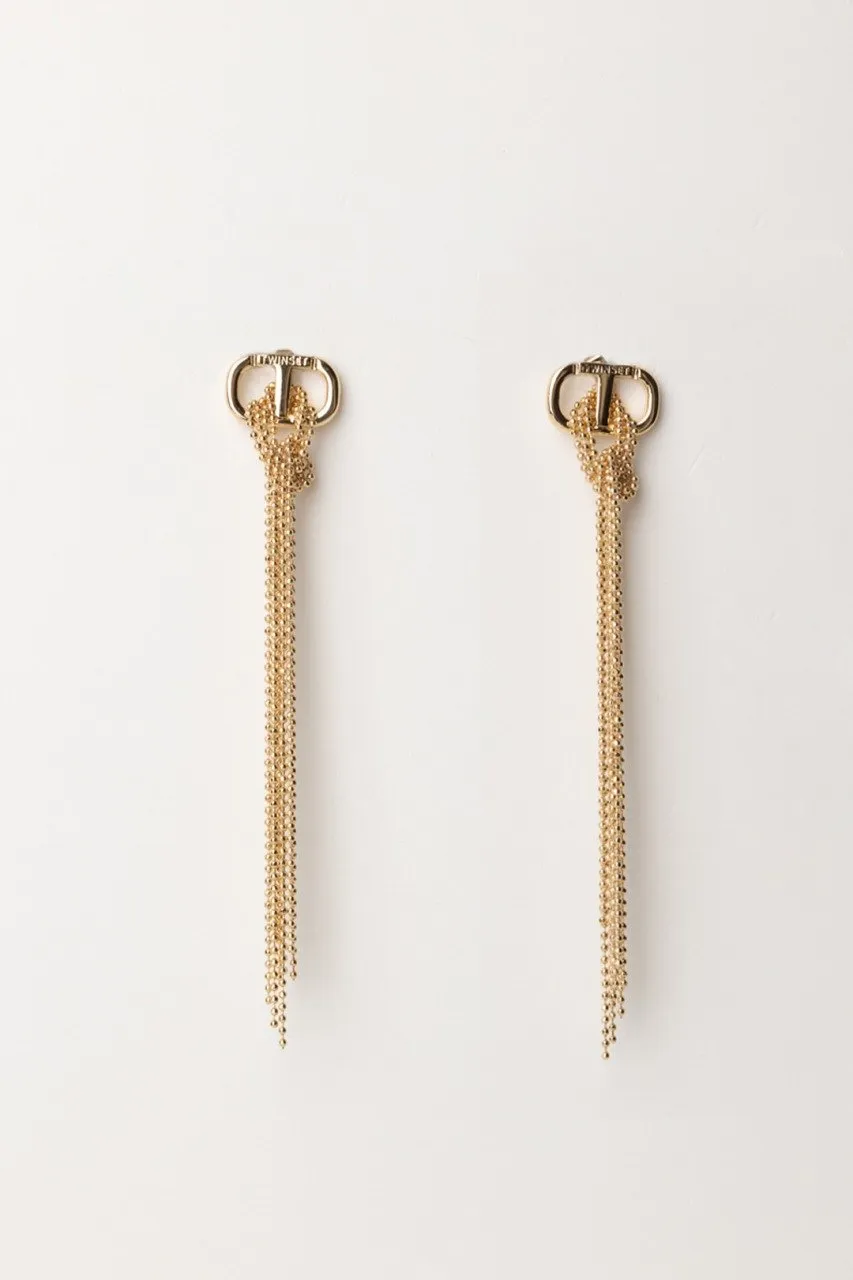 Orecchini pendenti con logo NEW GOLD