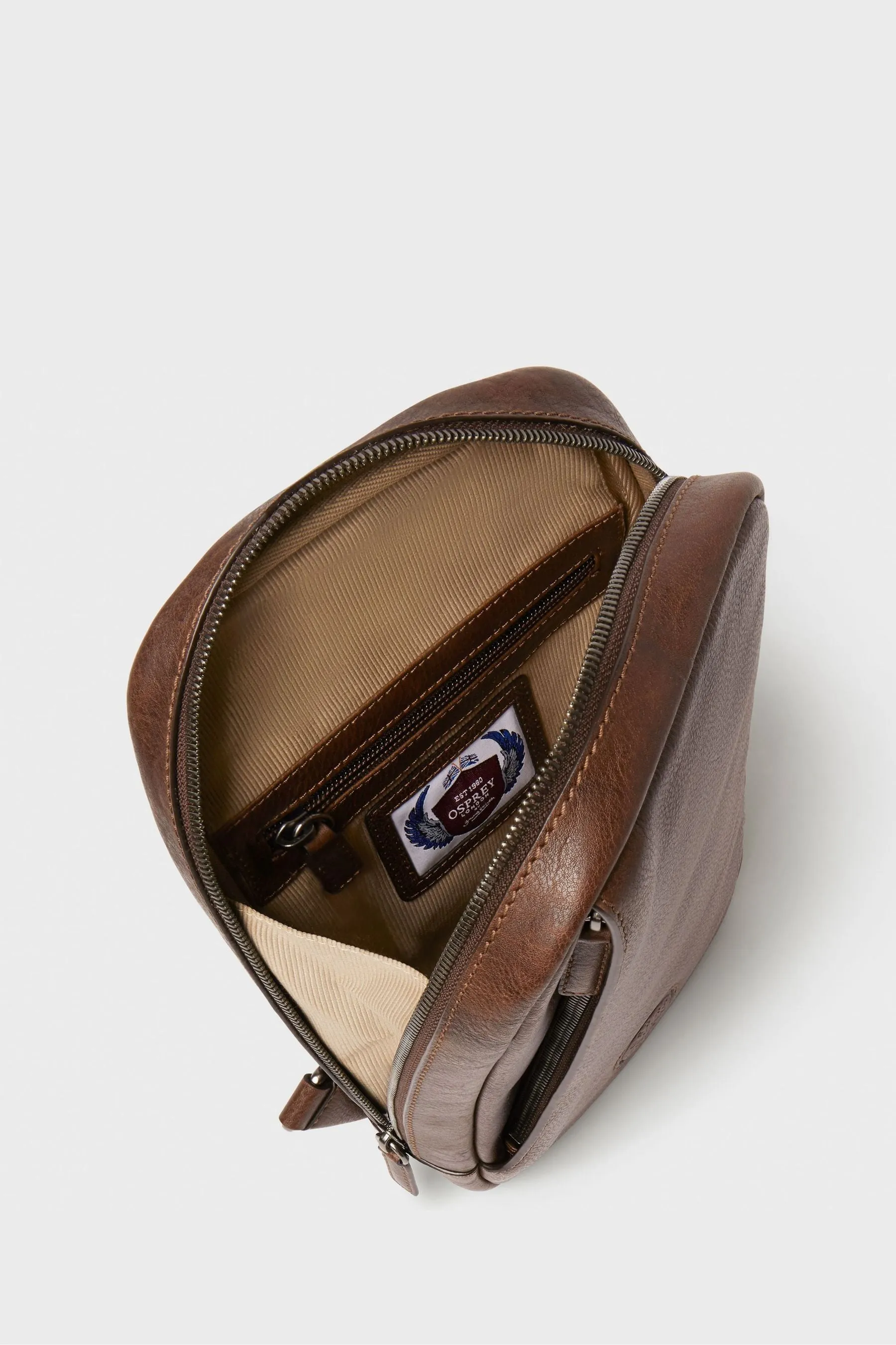 Osprey London The Compass - Marrone in pelle con cinturino - Borsa