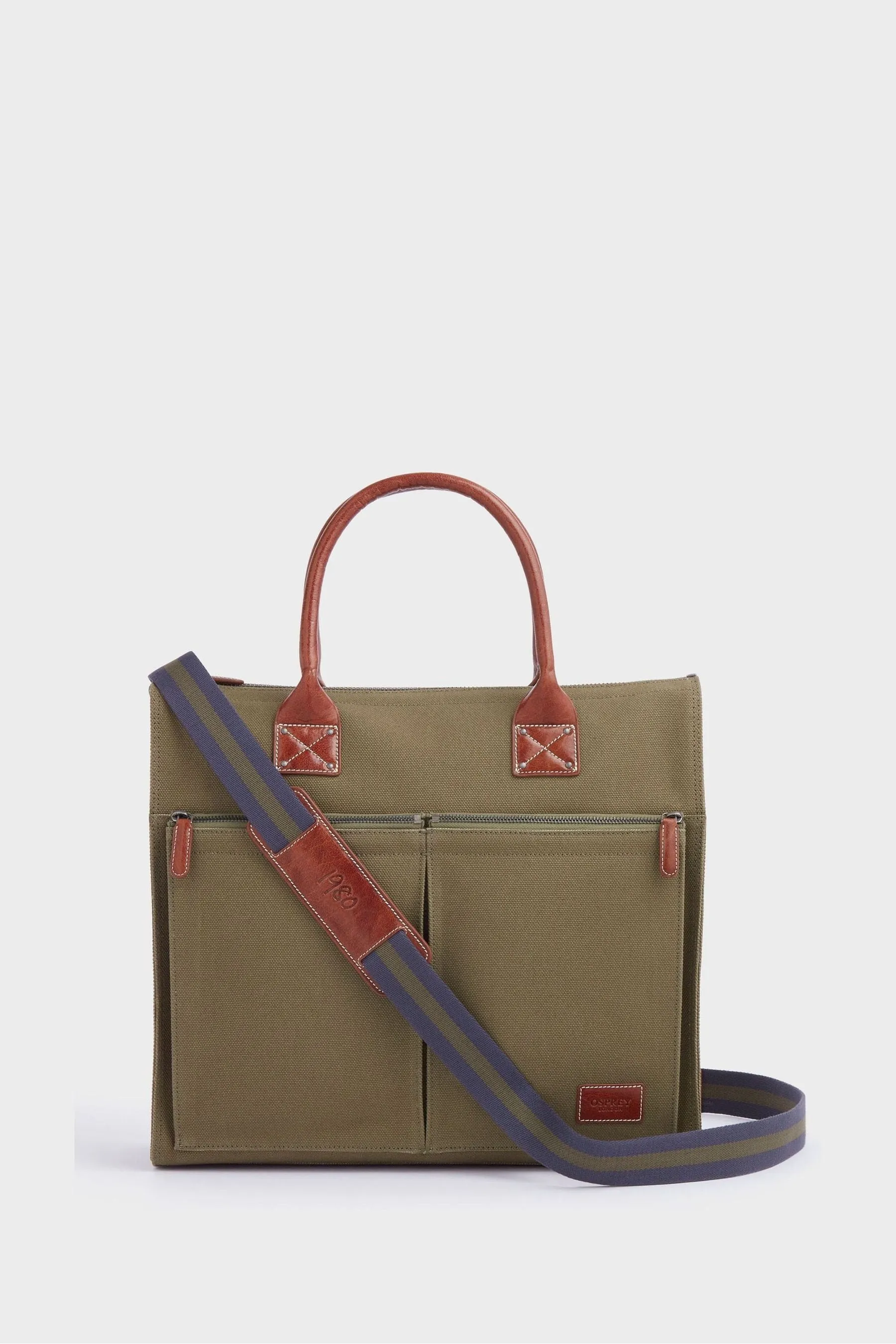 OSPREY LONDON - The Maverick - Borsa in pelle con beauty-case
