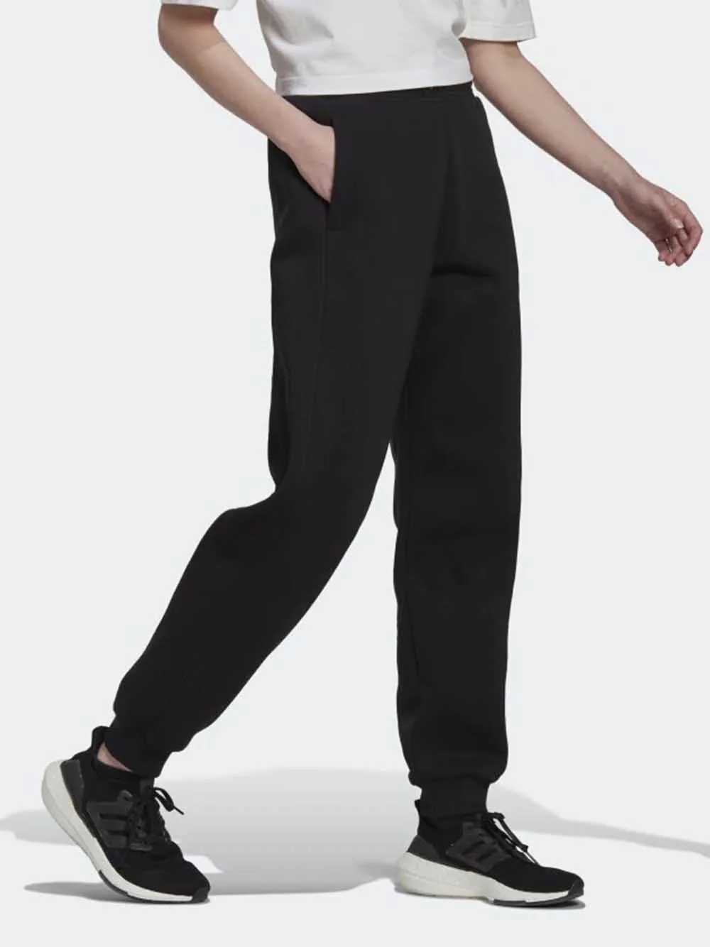 Pantalone Adidas da donna nero in felpa over Art:HK0439