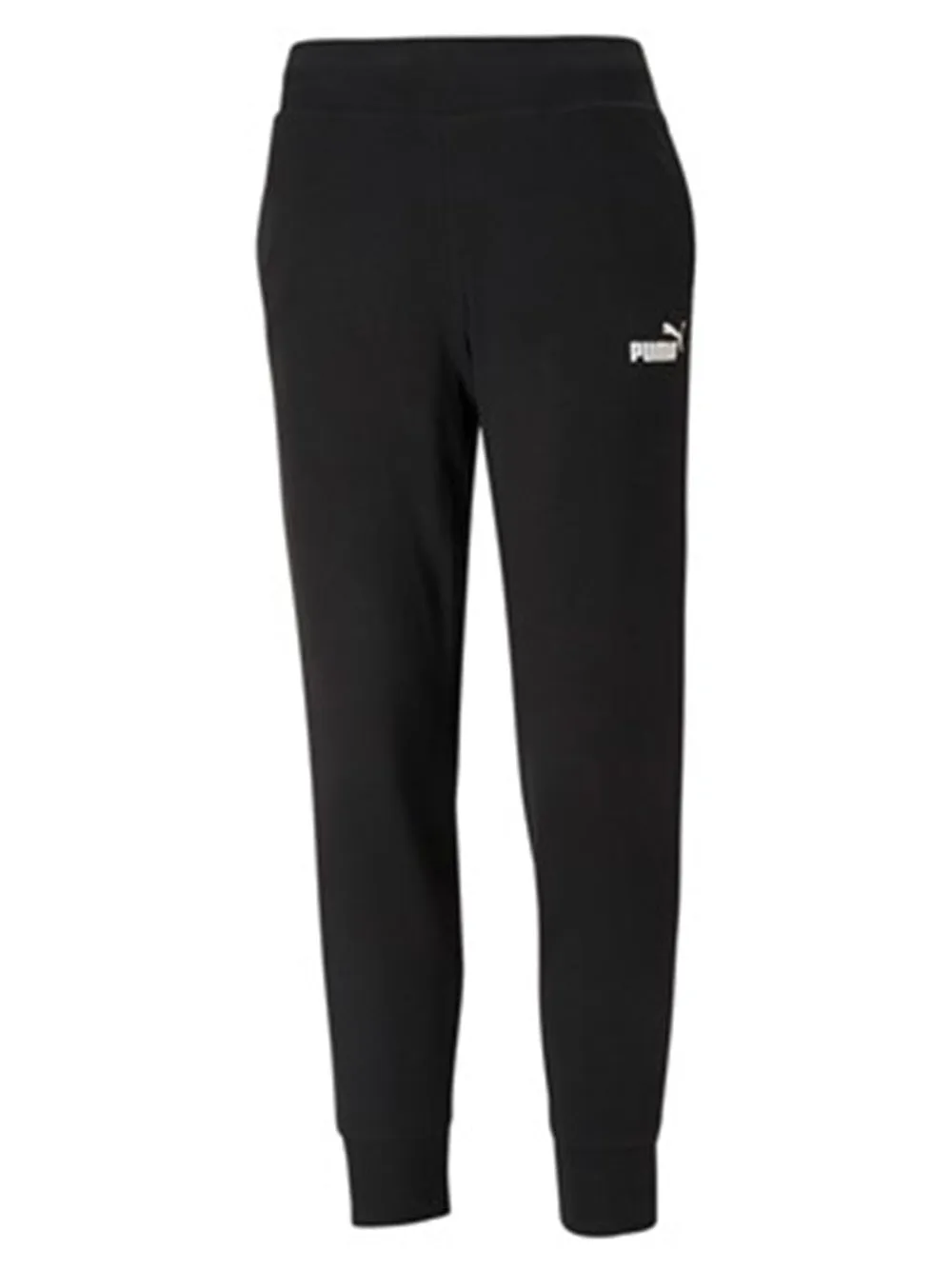 Pantalone Puma nero da donna in felpa garzata essential Art:586842-01