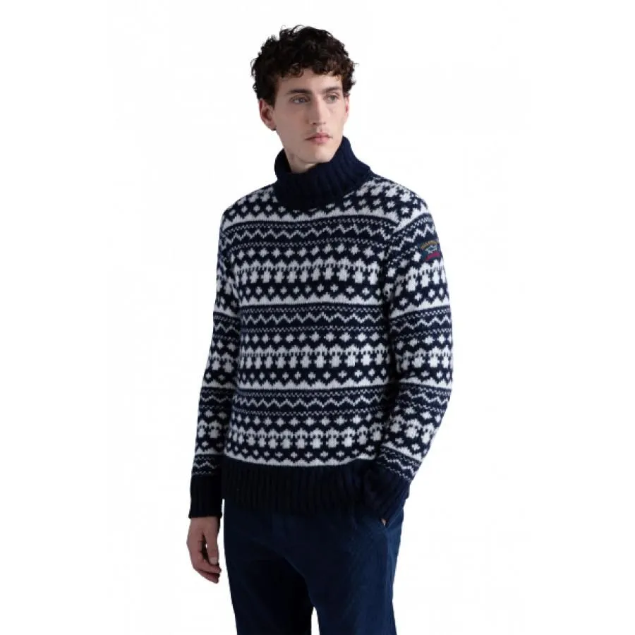 Paul & Shark  Dolcevita In Lana Con Motivo Jacquard