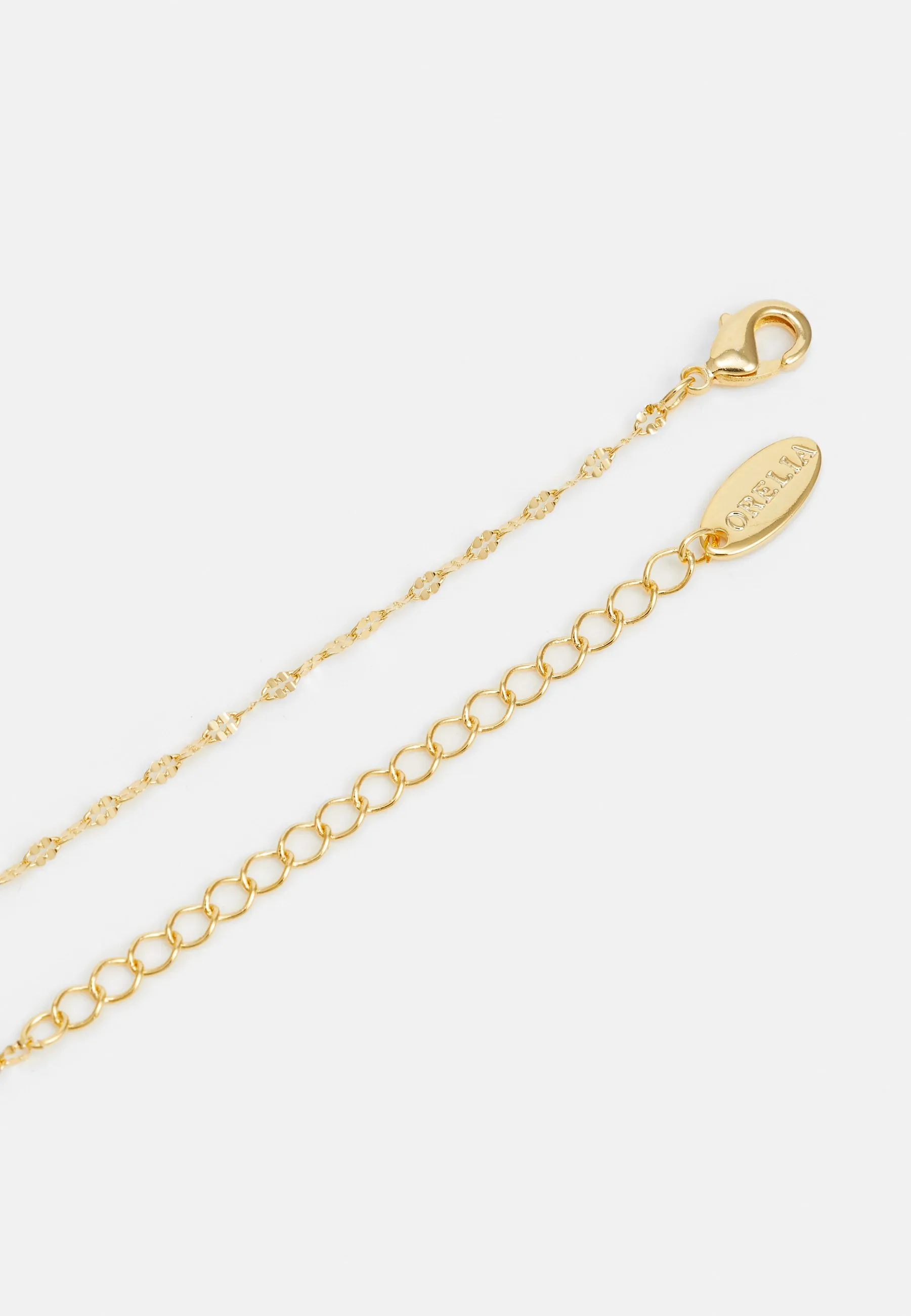 PAVE MOON CHARM NECKLACE - Collana