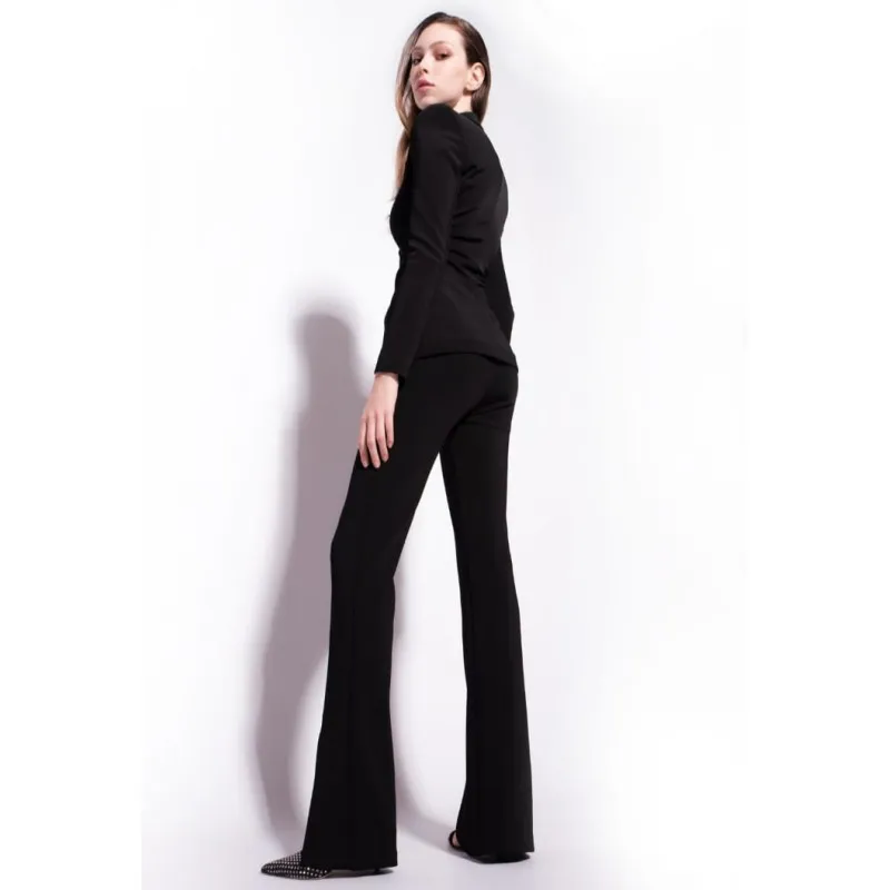 PINKO blazer EDVIGE slim in tessuto tecnico NERO