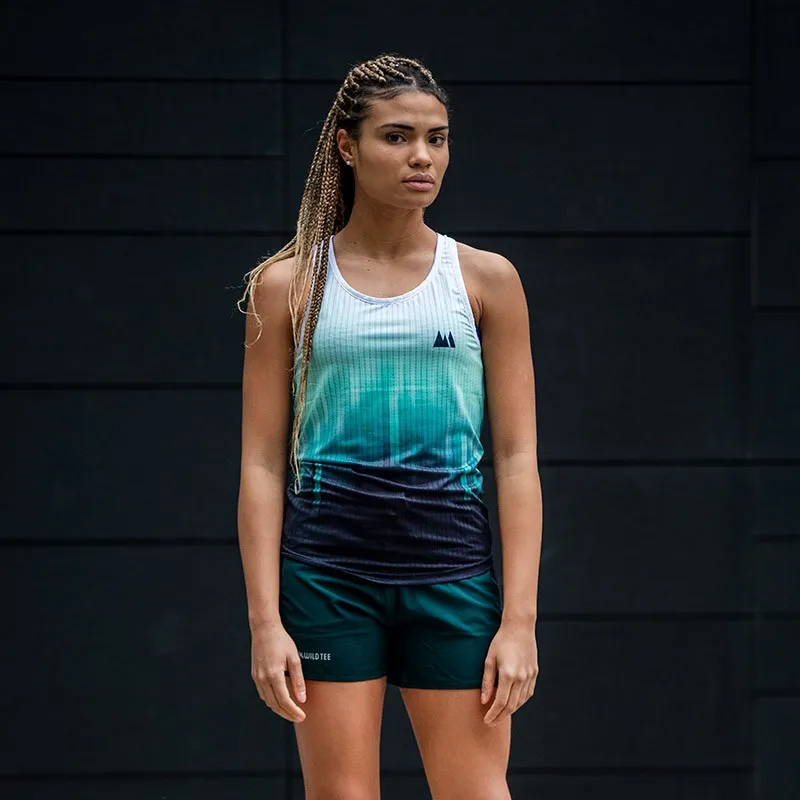 Race Verde Acqua Canottiera Donna