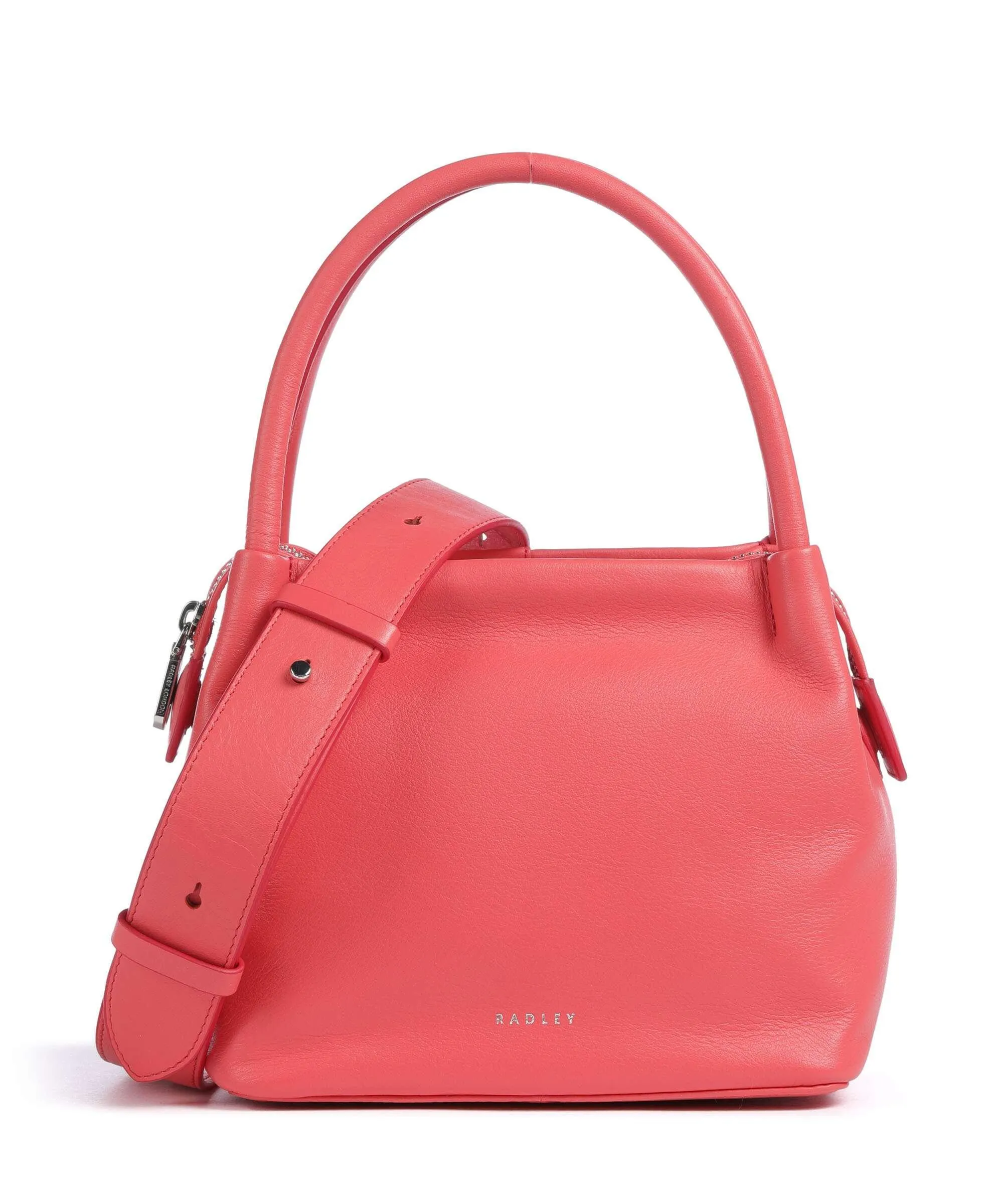  Radley London Ivydale Road Borsa a mano pelle di vacchetta grana luce rossa  