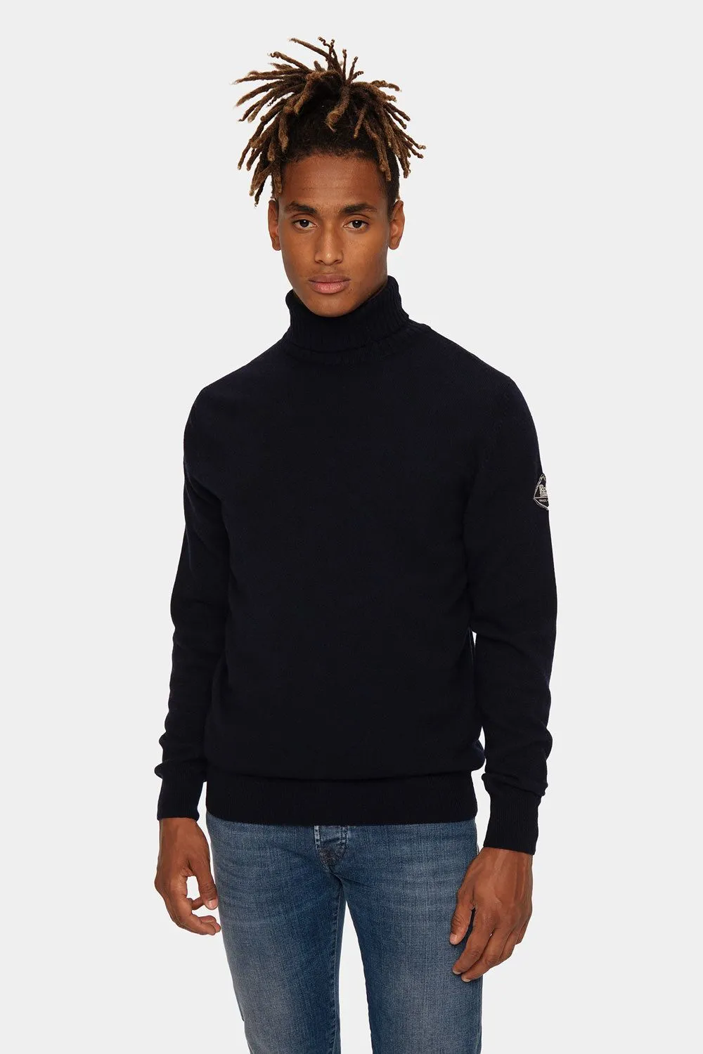Roy roger's dolcevita in lana e cashmere grigio
